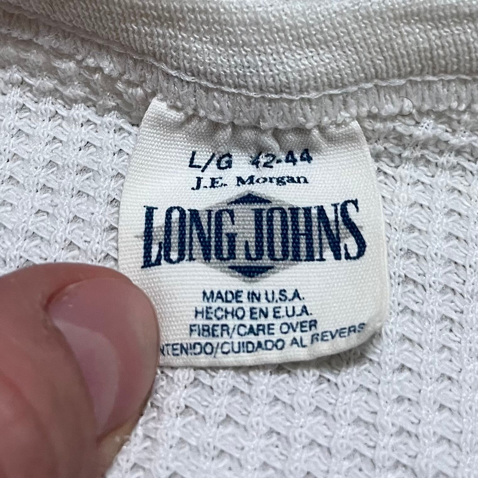Other Vintage J.E. Morgan Long Johns White Thermal Shirt Large Size US L / EU 52-54 / 3 - 3 Thumbnail