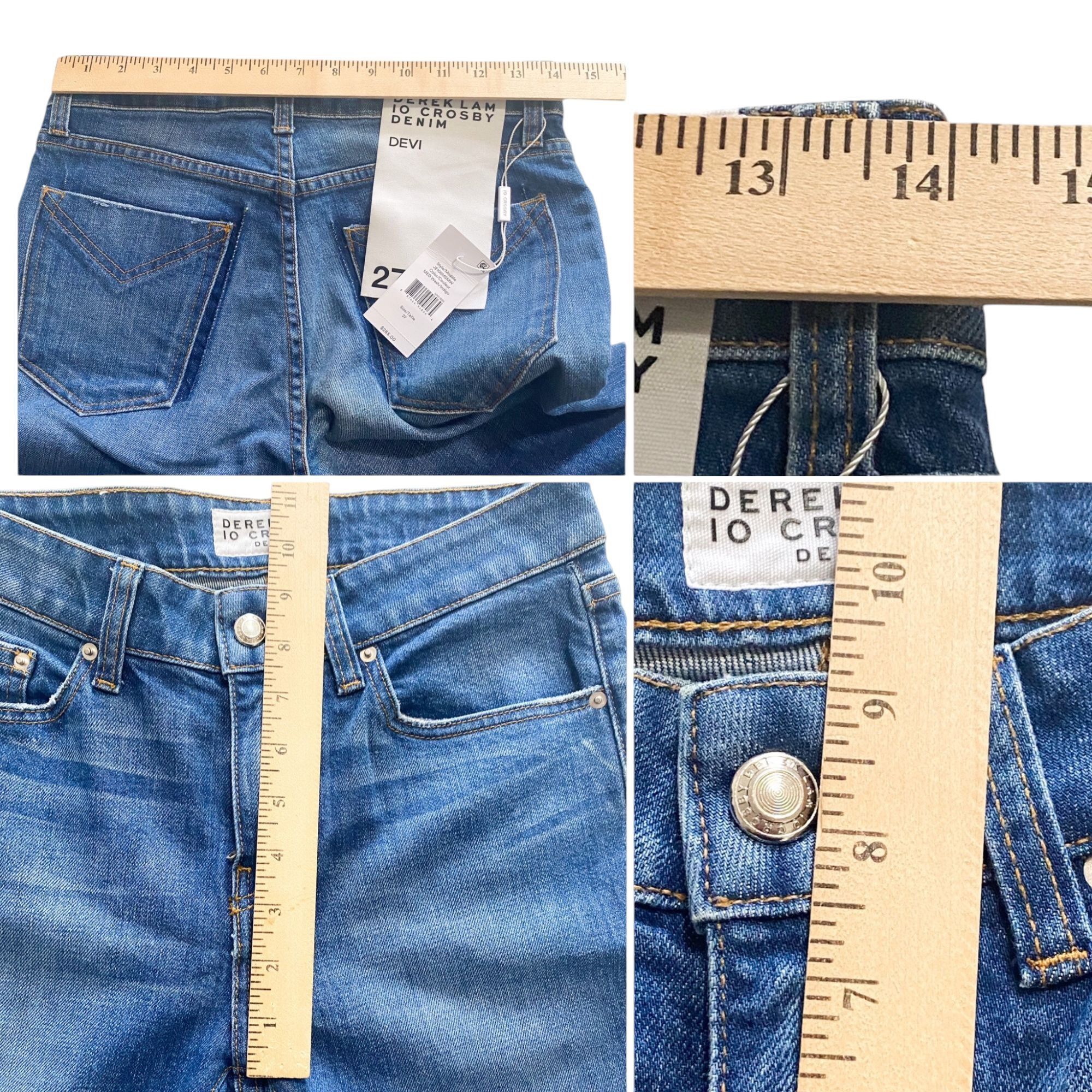 Derek Lam 10 Crosby Derek Lam 10 Crosby Mid Rise Authentic Devi Skinny Blue Jean Size 27" / US 4 / IT 40 - 12 Thumbnail