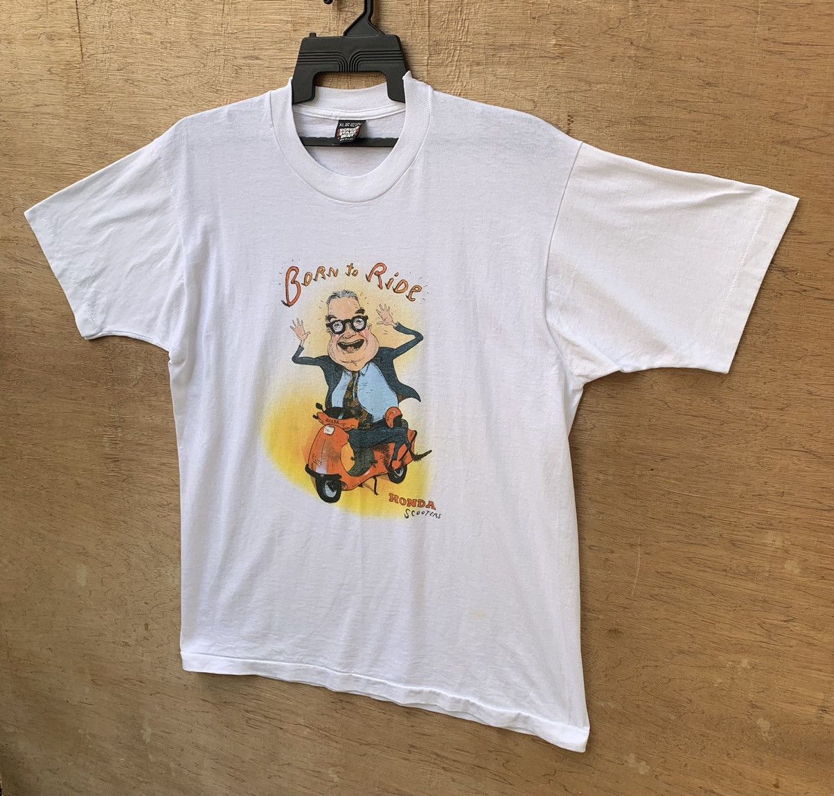 Honda × Vintage Vintage 90’s.. Born To Ride Honda Scooters T Shirts Size US XL / EU 56 / 4 - 3 Thumbnail
