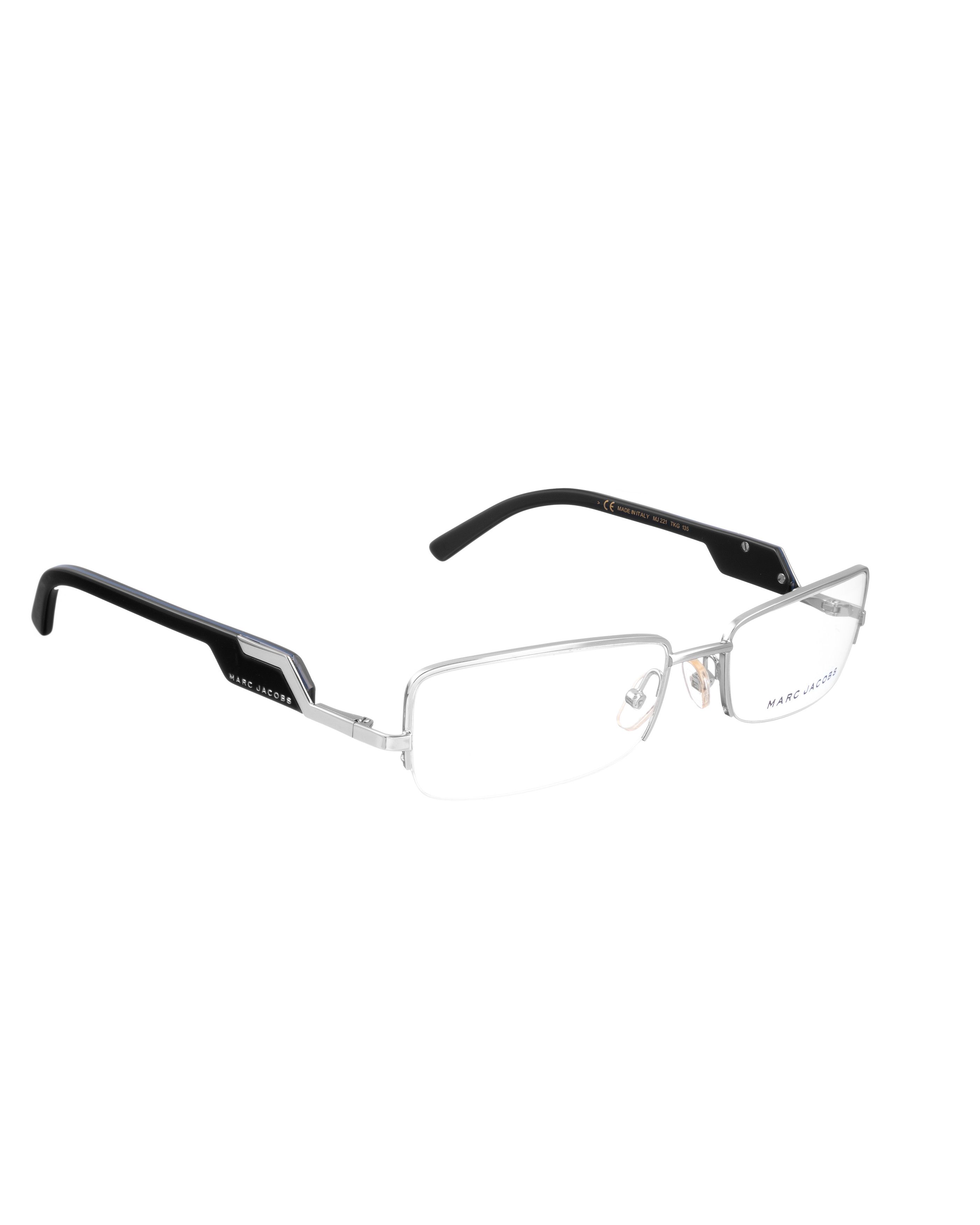 Marc Jacobs Marc Jacobs 00s Black and Silver Half-Rim Glasses Size ONE SIZE - 1 Thumbnail