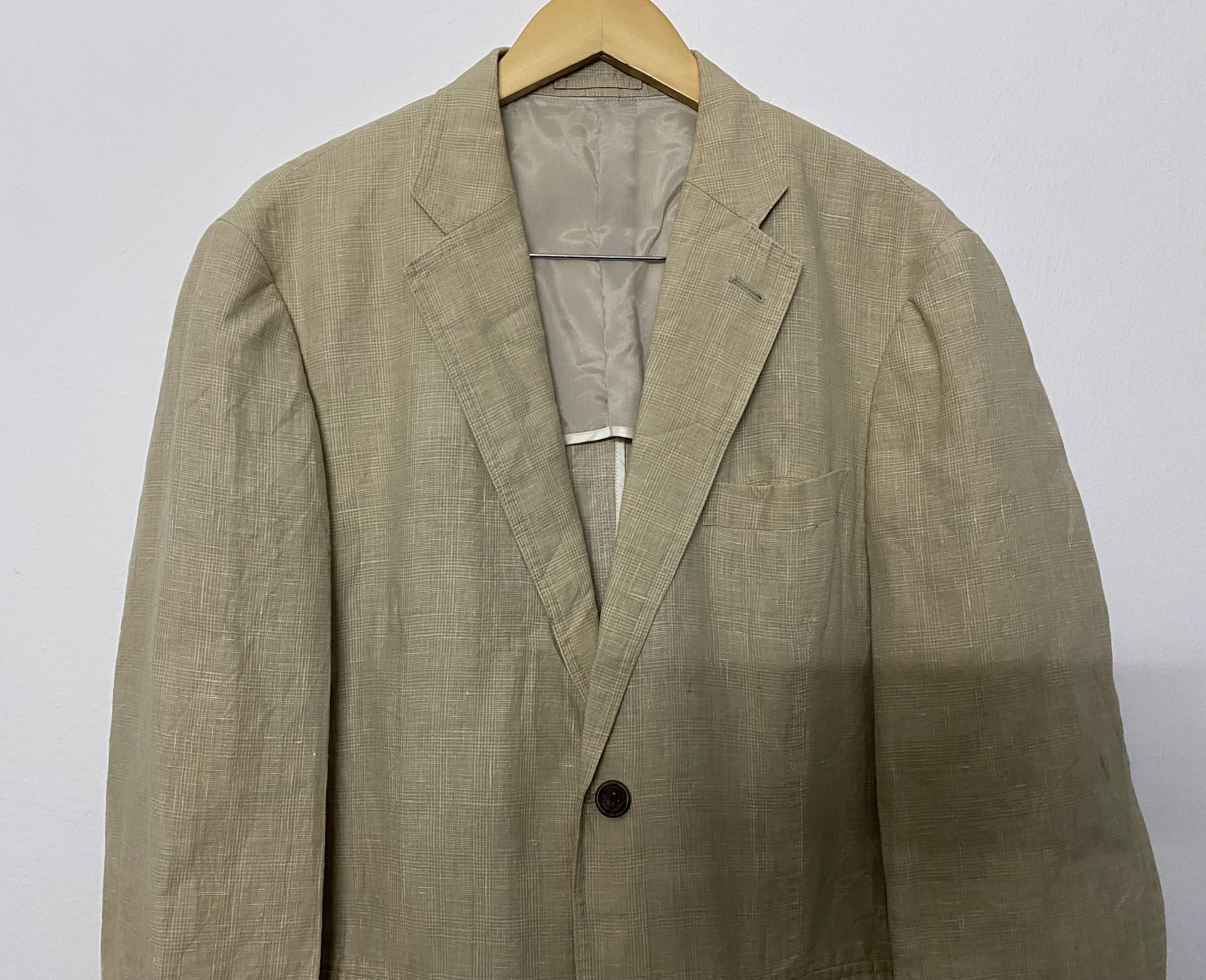 Kansai Yamamoto Kansai Yamamoto 100% Linen Blazer Sport Coat Jacket Size 48L - 3 Thumbnail