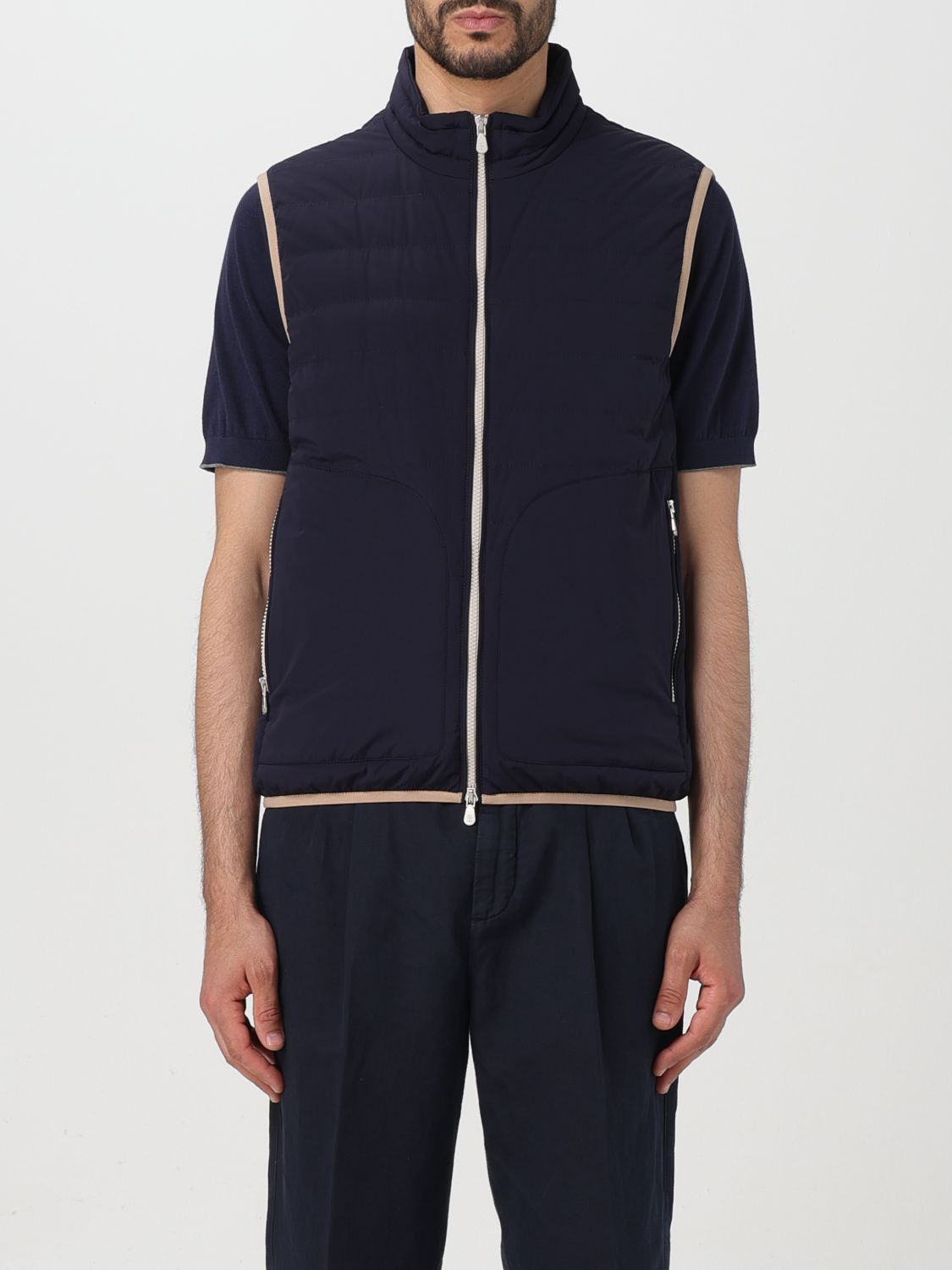 image of Brunello Cucinelli Jacket Men Navy (Size Medium)