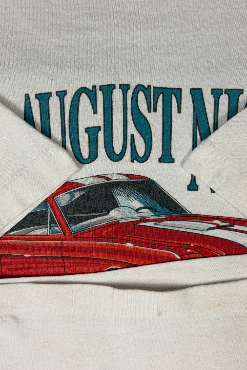 Fruit Of The Loom 1994 Hot August Nights Mustang Single Stitch USA Vintage Size US S / EU 44-46 / 1 - 12 Thumbnail