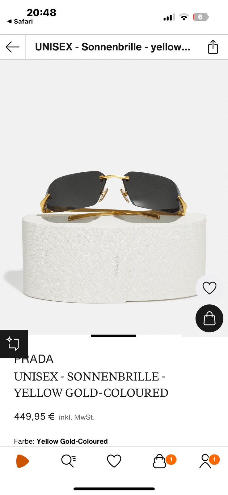 Prada Prada PR A55s shate Glasses / Sunglasses Size ONE SIZE - 7 Thumbnail