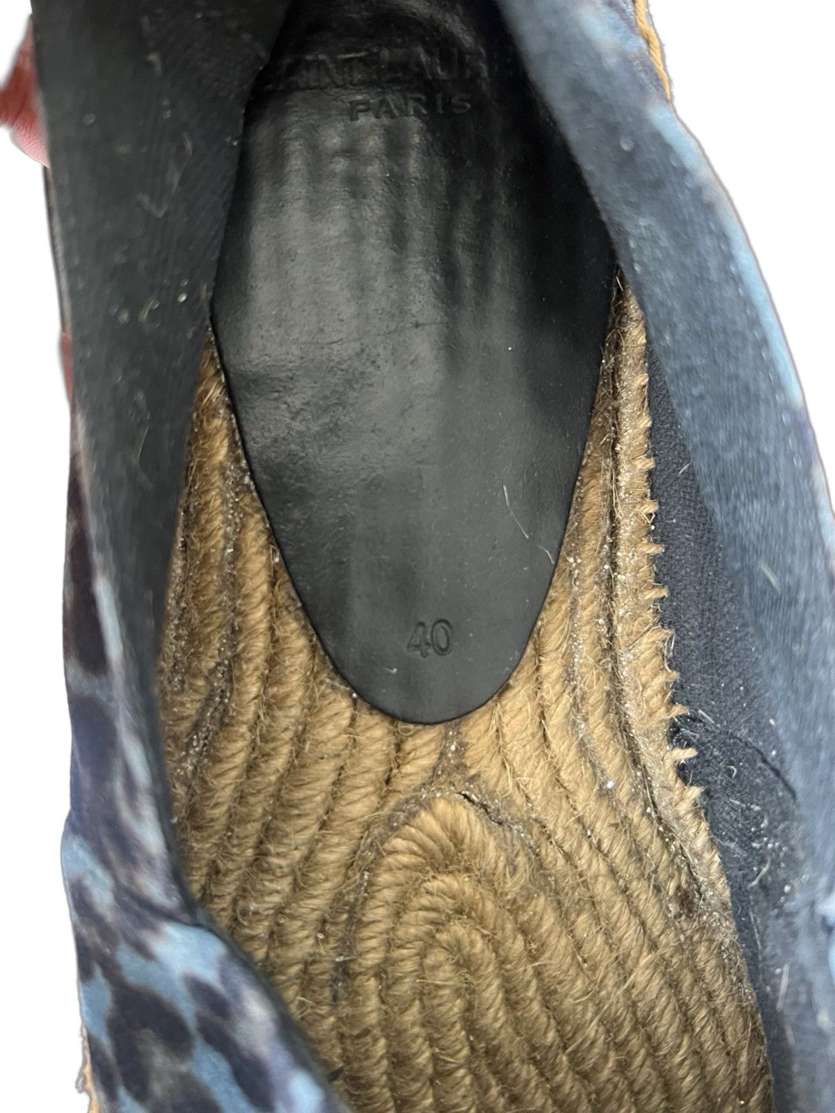 Saint Laurent Paris Saint Laurent Espadrilles Canvas Blue Animal Print Size US 7.5 / EU 40-41 - 9 Thumbnail