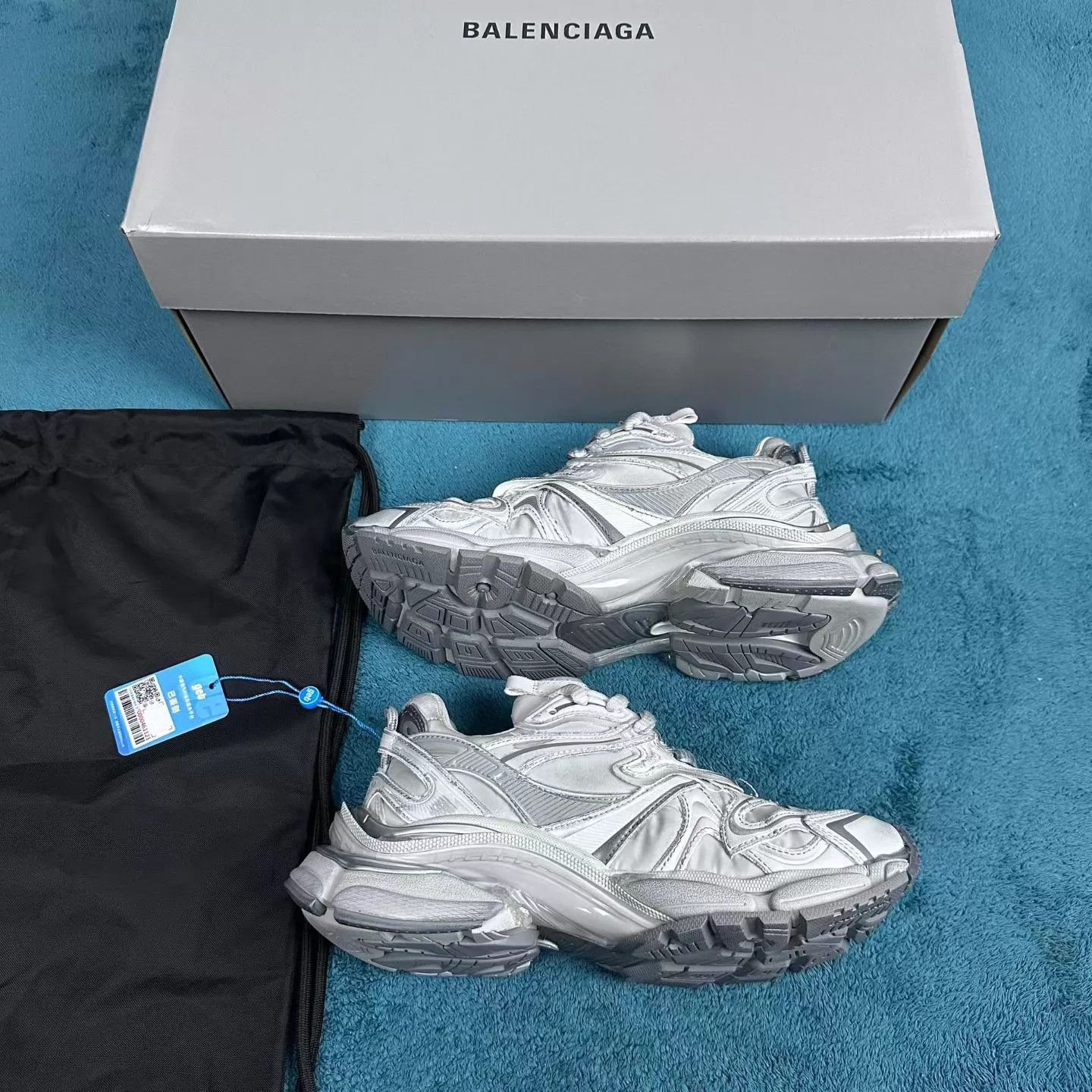 Balenciaga Balenciaga Runner 2.0 Logo Distressed Gray Silver EU38 Size US 7.5 / IT 37.5 - 3 Thumbnail