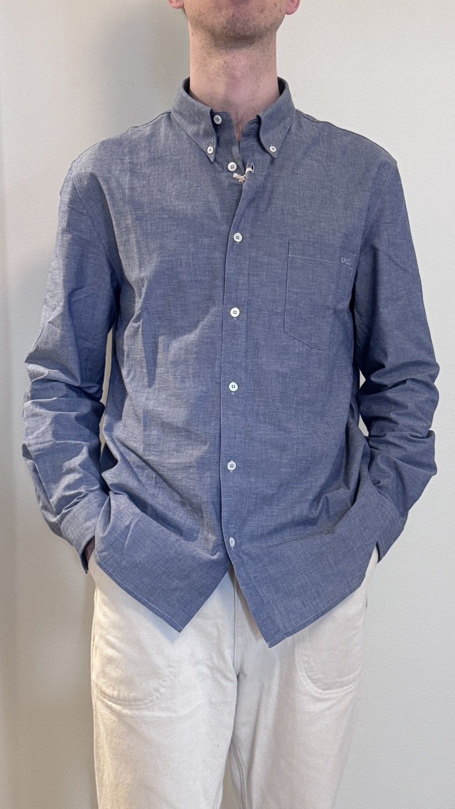 A.P.C. A.P.C. Blue Edouard Shirt Size US L / EU 52-54 / 3 - 5 Thumbnail
