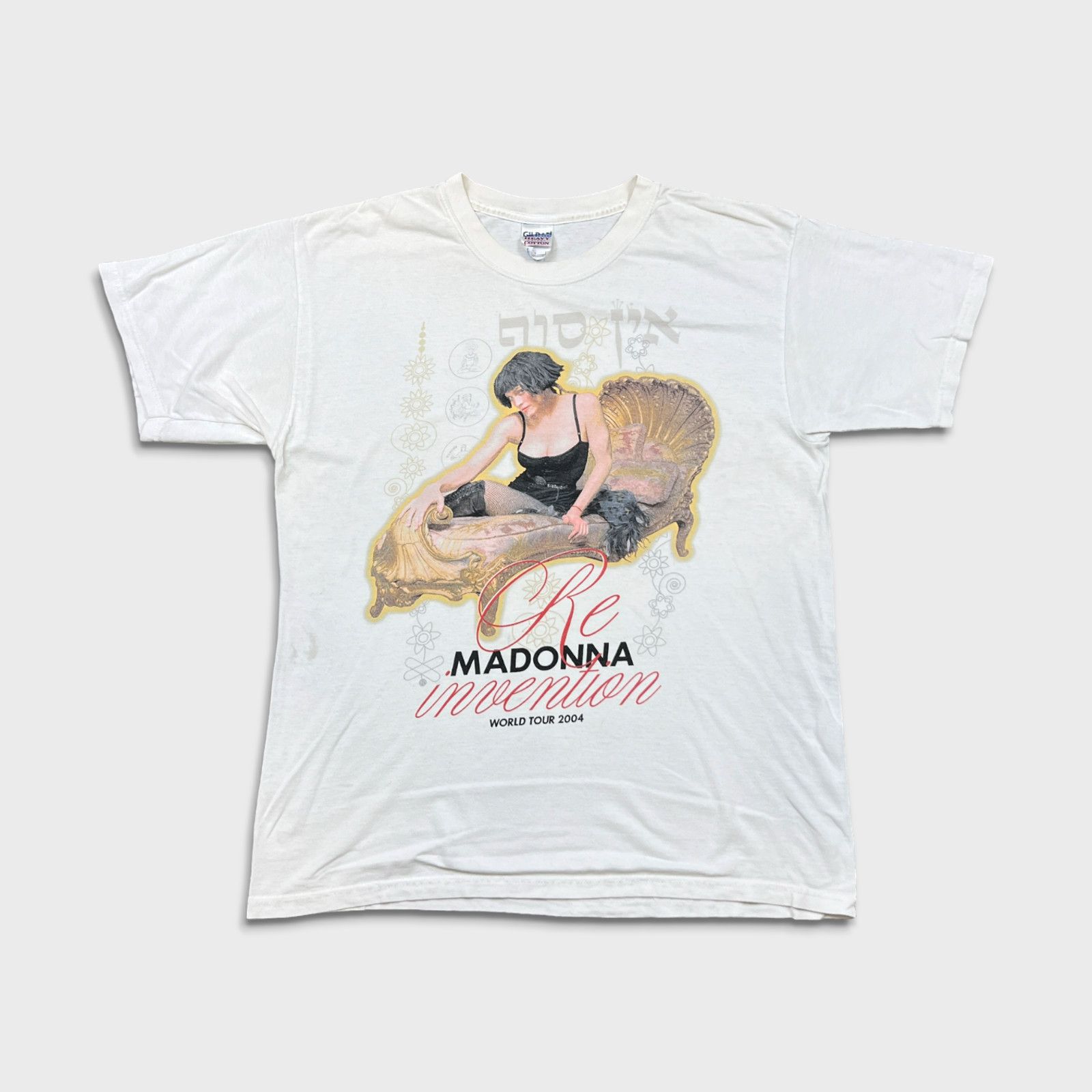 VTG 2004 Madonna T Shirt Large Re-Invention World Tour Tee