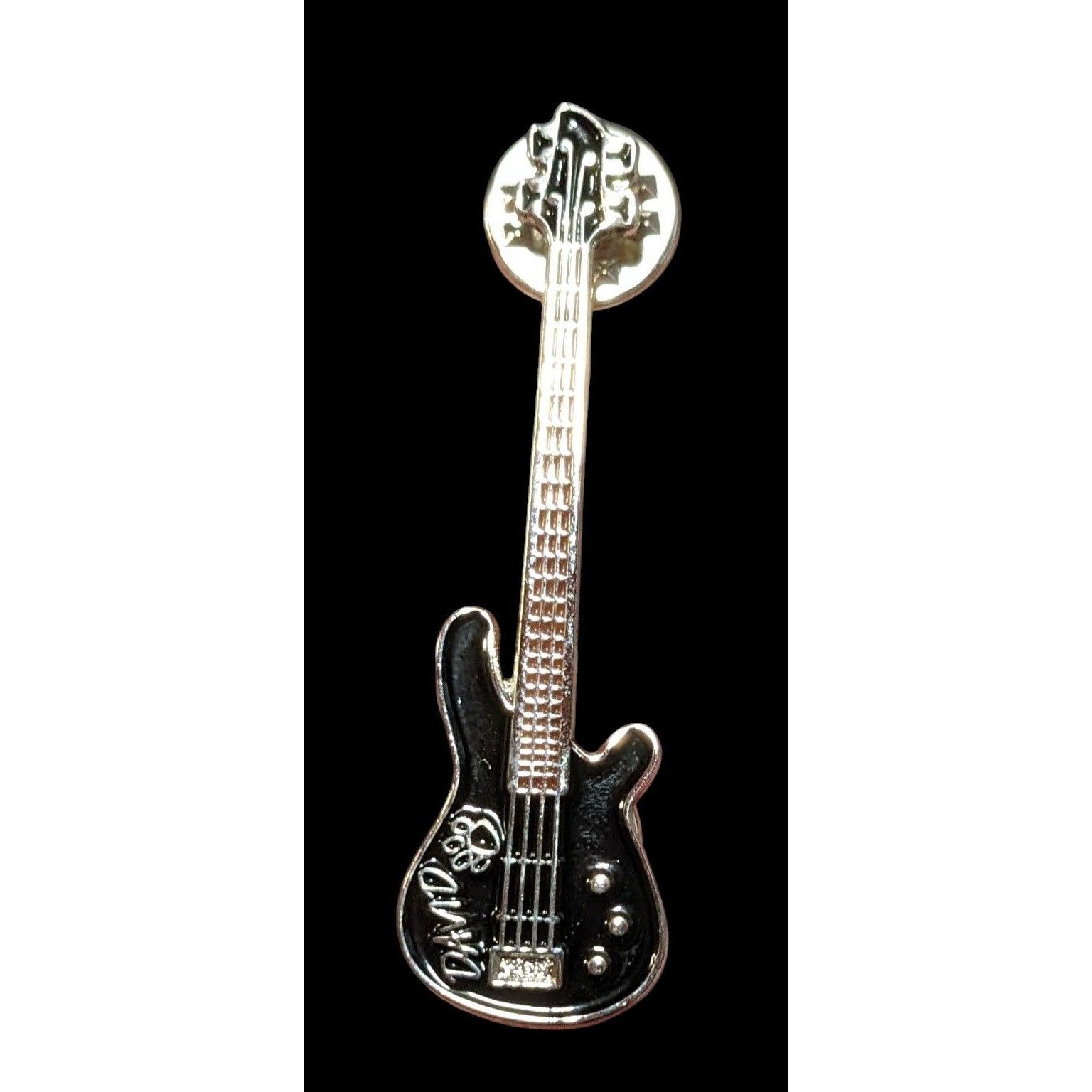 Other Black And Silver Enamel David Guitar Pin Size ONE SIZE - 1 Thumbnail