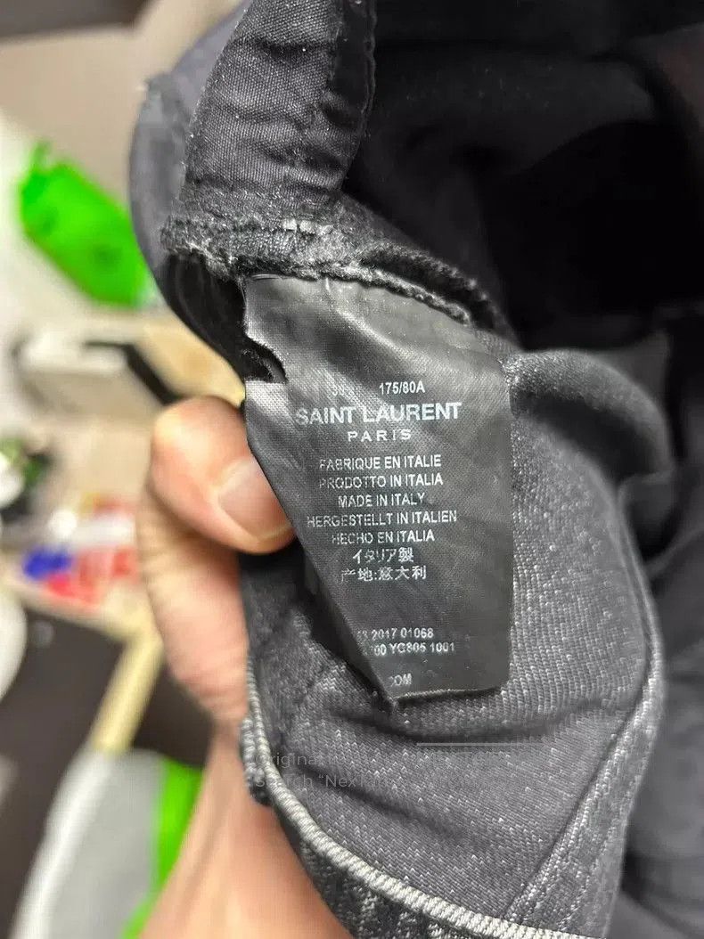 Saint Laurent Paris YSL SLP D02 Distressed Denim Jeans. Size US 30 / EU 46 - 5 Thumbnail