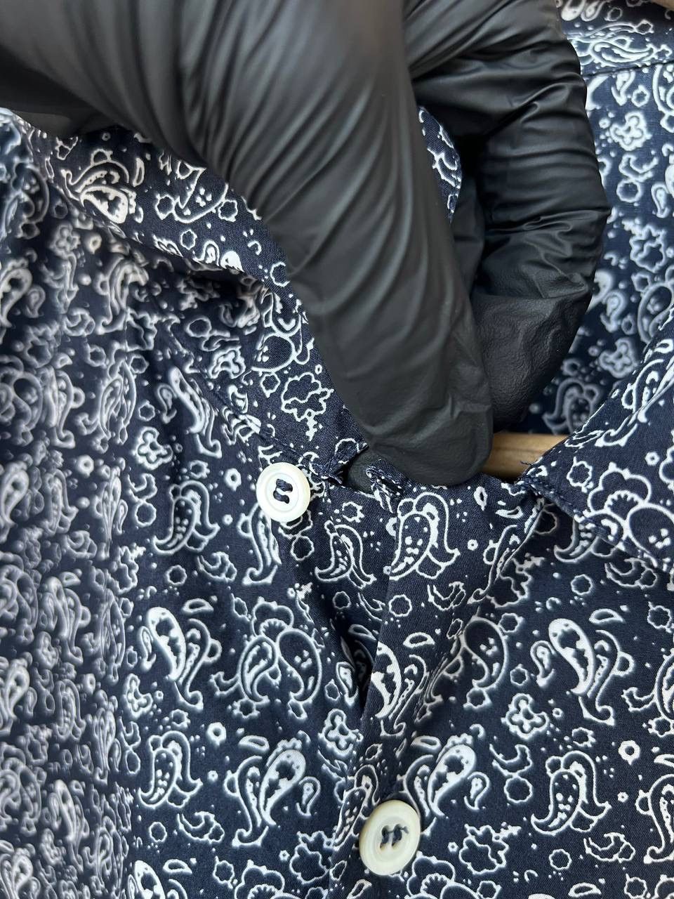 A.P.C. A.P.C. Bandana-Print Cotton Poplin Button Shirt Mens Size L Size US L / EU 52-54 / 3 - 11 Thumbnail