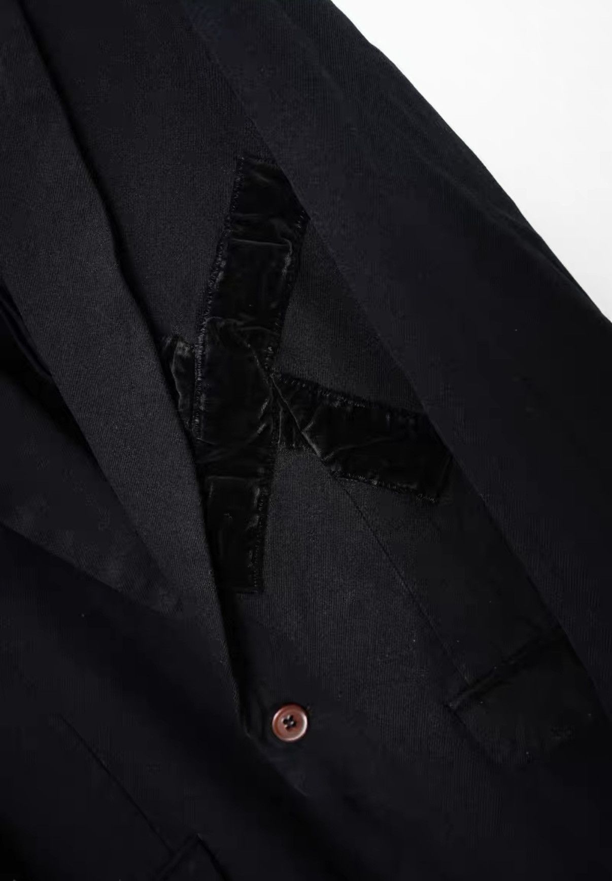 Comme des Garcons Comme des Garçons Cross Velvet Panel Chester Coat Size US S / EU 44-46 / 1 - 8 Thumbnail