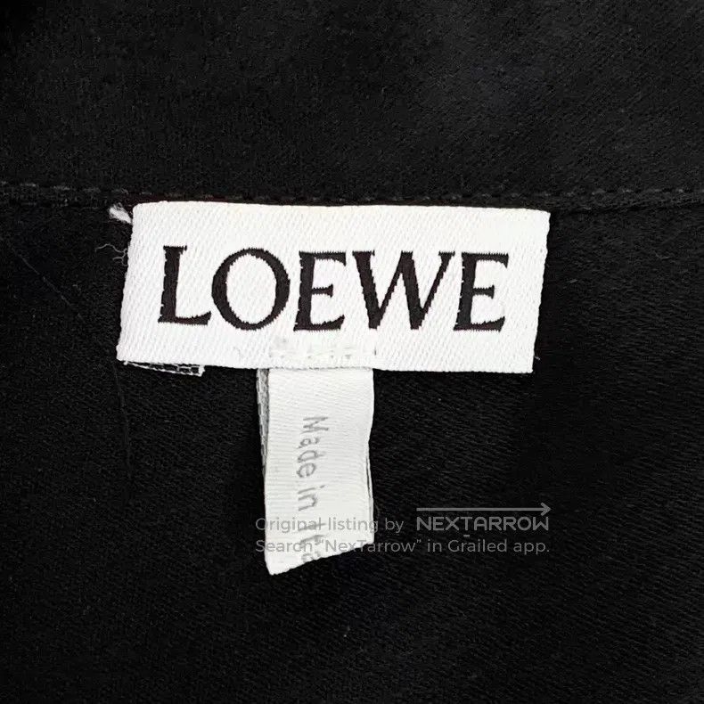 Loewe Loewe Black Pocket Logo Embroidered Collar Lapel Bow Tie L Size XS / US 0-2 / IT 36-38 - 5 Thumbnail