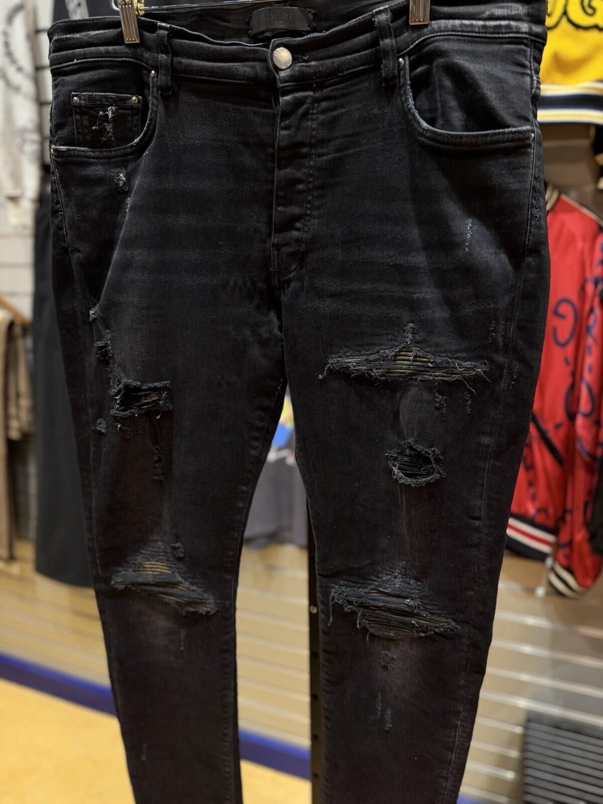 Amiri Size 36 - Amiri Black Camo Logo Jeans 100% Authentic Quick Size US 36 / EU 52 - 4 Thumbnail