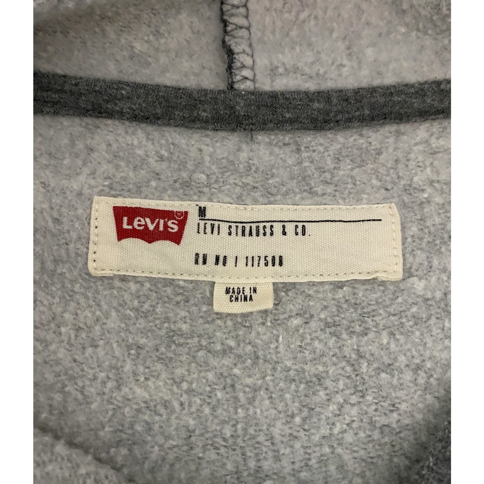 Levi's Levi's Hoodie Sweatshirt Mens M Gray Batwing Logo Graphic Pullover Fleece Size US M / EU 48-50 / 2 - 3 Thumbnail