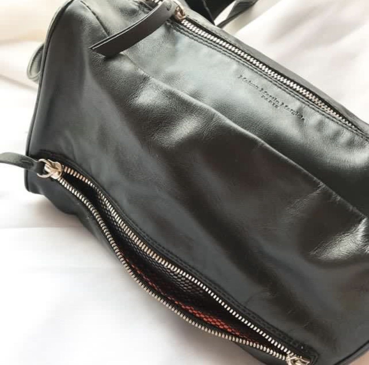 Maison Margiela Maison Margiela leather x mesh zipper boxy bag Size ONE SIZE - 1 Thumbnail