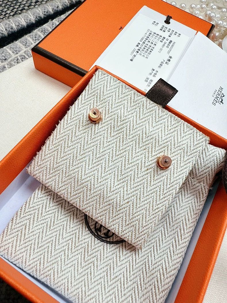 Hermes Hermes Mini Pop Earrings in Raspberry Pink-2506 Size ONE SIZE - 2 Thumbnail