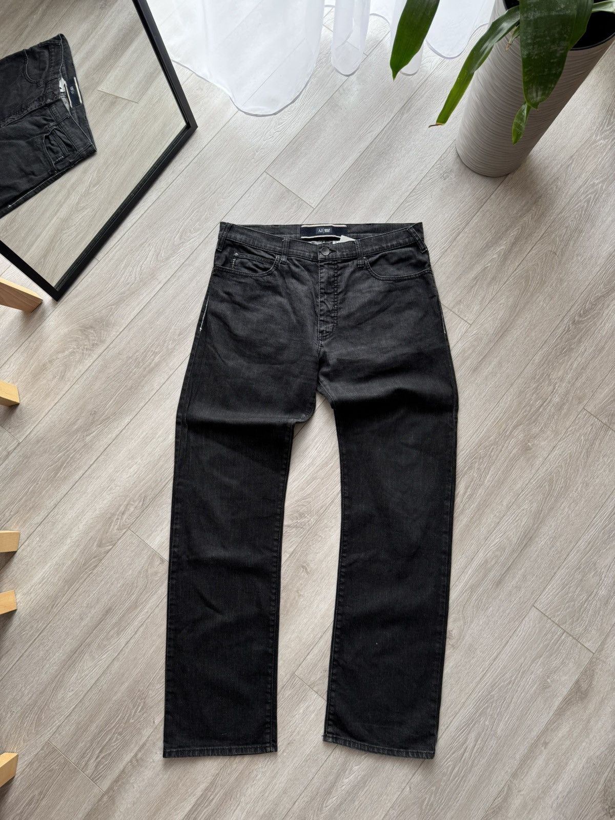 Armani × Giorgio Armani × Vintage Vintage Armani Jeans Comfort fit Grey Jeans Size US 38 / EU 54 - 5 Thumbnail