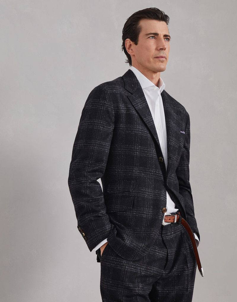Brunello Cucinelli o1w1db10226 Suit Type Jacket in Charcoal/Black Size US L / EU 52-54 / 3 - 2 Thumbnail