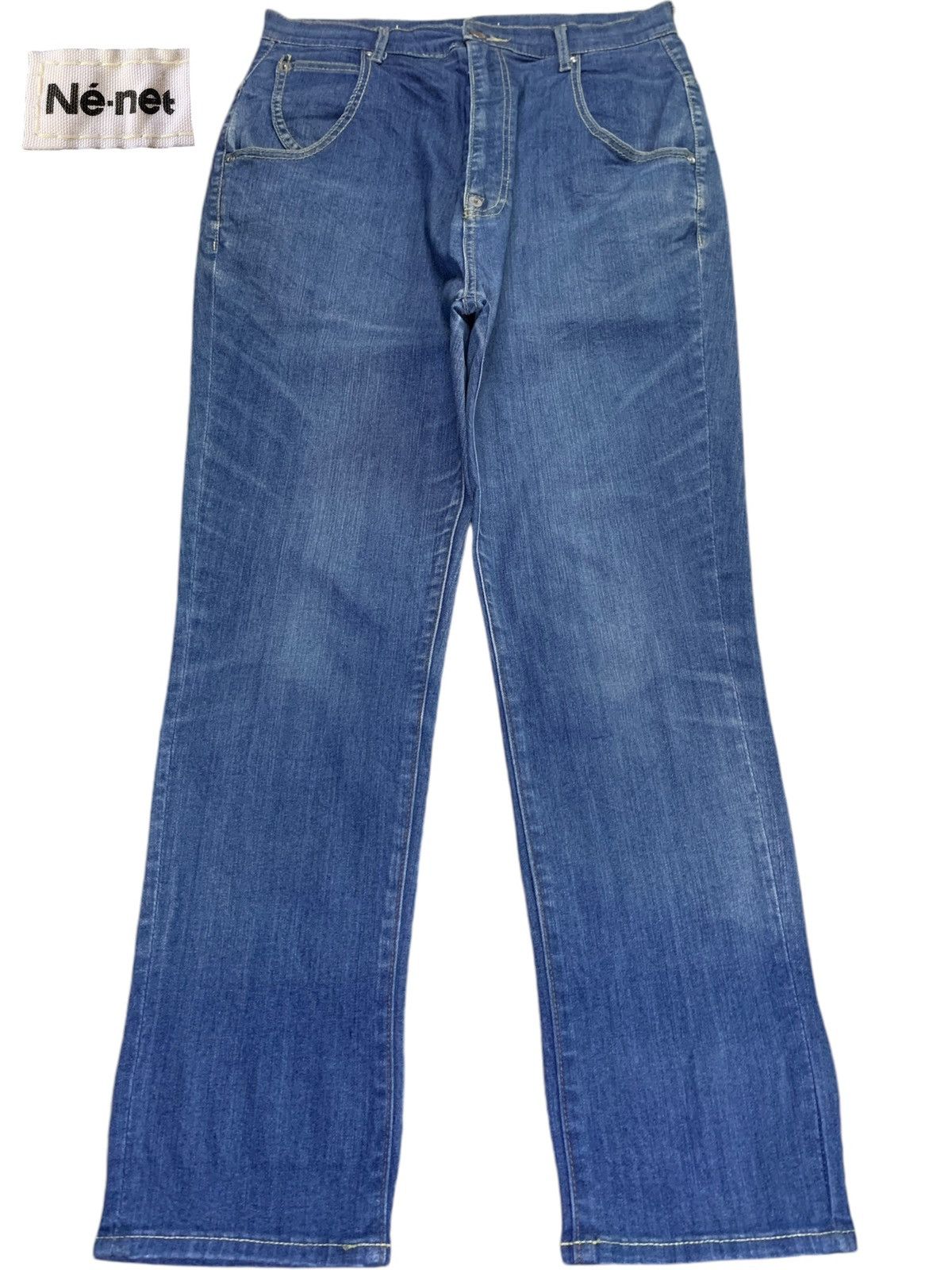 Issey Miyake Vintage Ne Net Issey Miyake Buckle Back Embellished Jeans Size 30" / US 8 / IT 44 - 1 Thumbnail