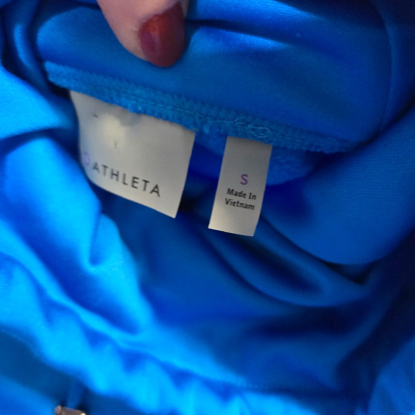 Athleta Athleta Sweatshirt Women Small Blue Cowl Neck Long Sleeve Stretchy Lounge Shirt Size S / US 4 / IT 40 - 5 Thumbnail