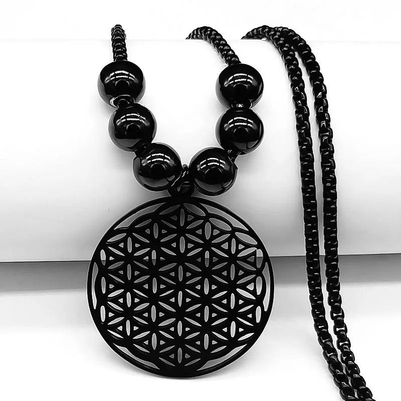 Jewelry Flower of Life Pendant Necklace Emblem Talisman Size ONE SIZE - 2 Thumbnail