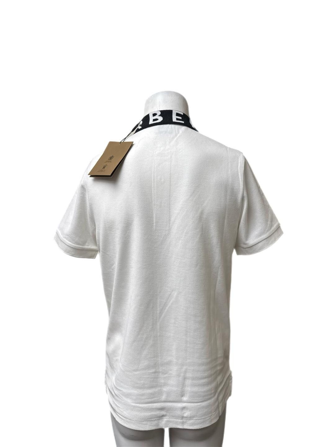 Burberry Burberry men's white constrast Ryland collar logo polo m Size US M / EU 48-50 / 2 - 5 Thumbnail