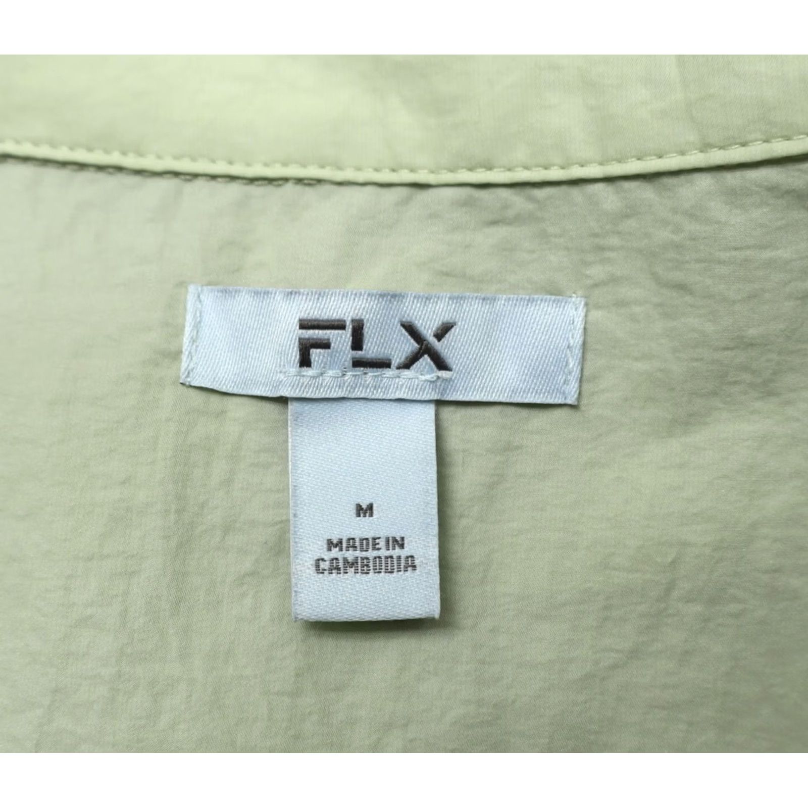 Vintage FLX Women's Mint Crackle Long Sleeve Half Zip Crop Jacket Sz M Shirt Adult Womens Green 1/2 Zip Lightweight Casual Size M / US 6-8 / IT 42-44 - 5 Thumbnail