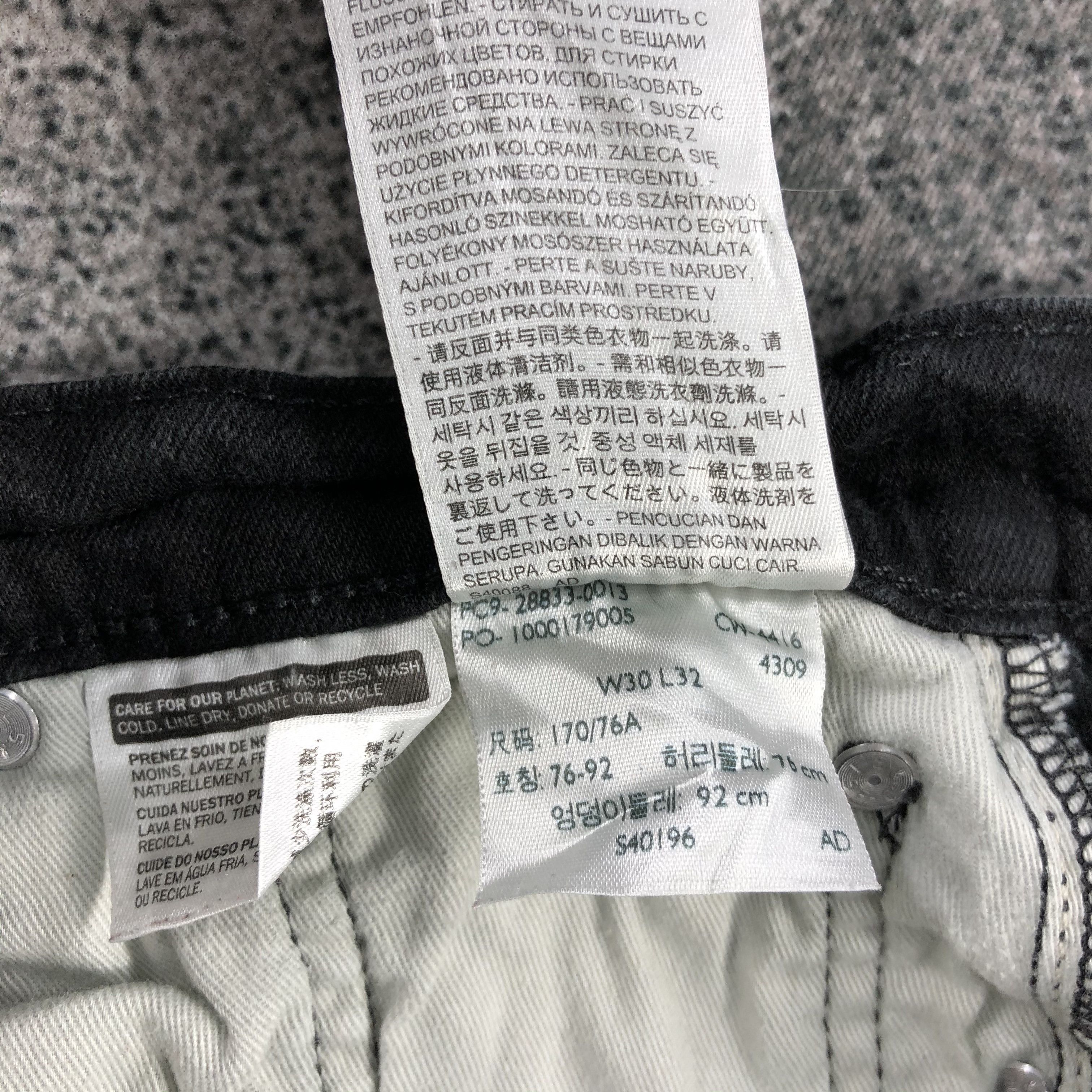 Levi's Levis 512 Jeans Faded Black Denim KJ1013 Size US 30 / EU 46 - 14 Thumbnail
