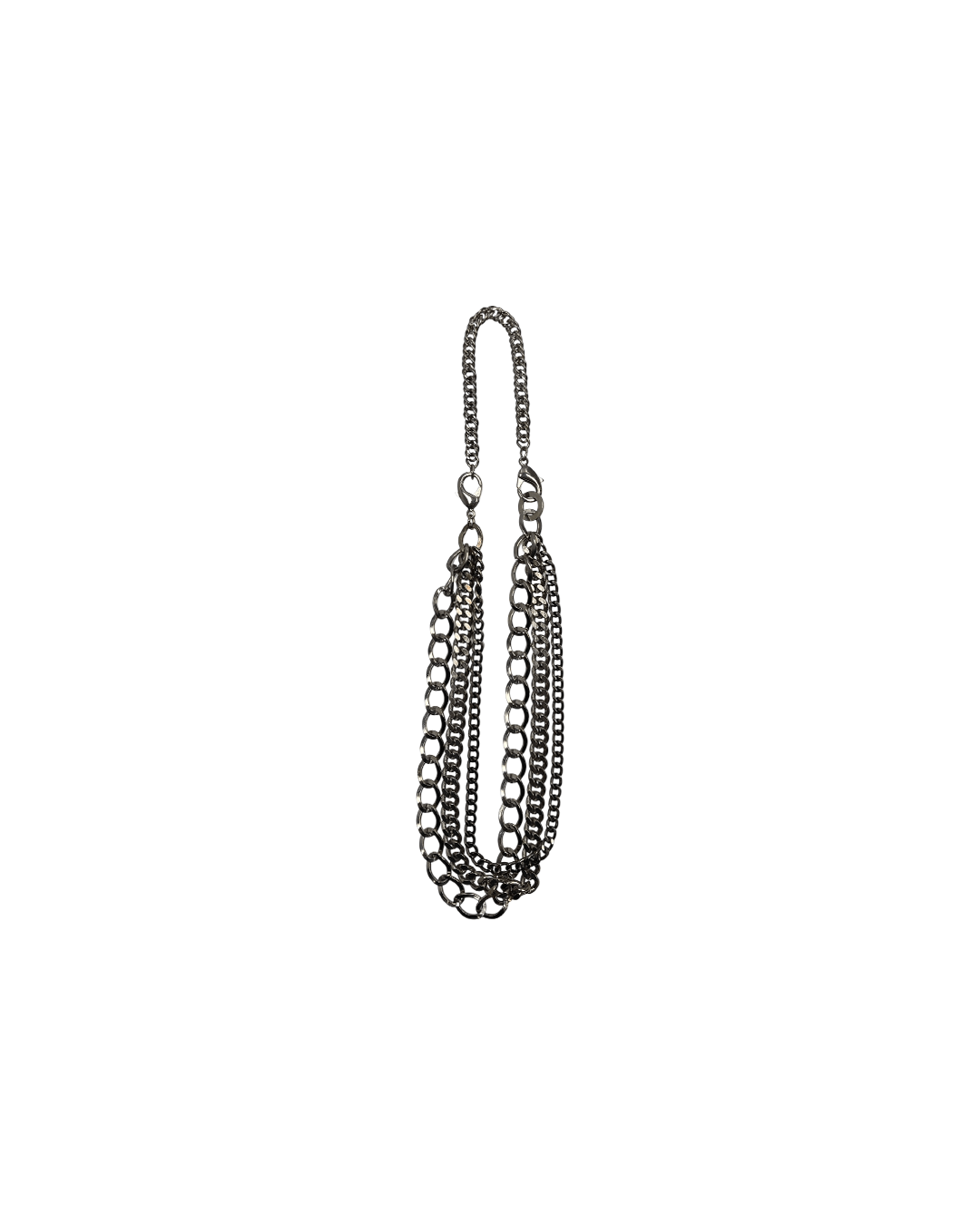 Helmut Lang Helmut Lang 3-Chain Necklace with Denim Pouch Size ONE SIZE - 6 Thumbnail