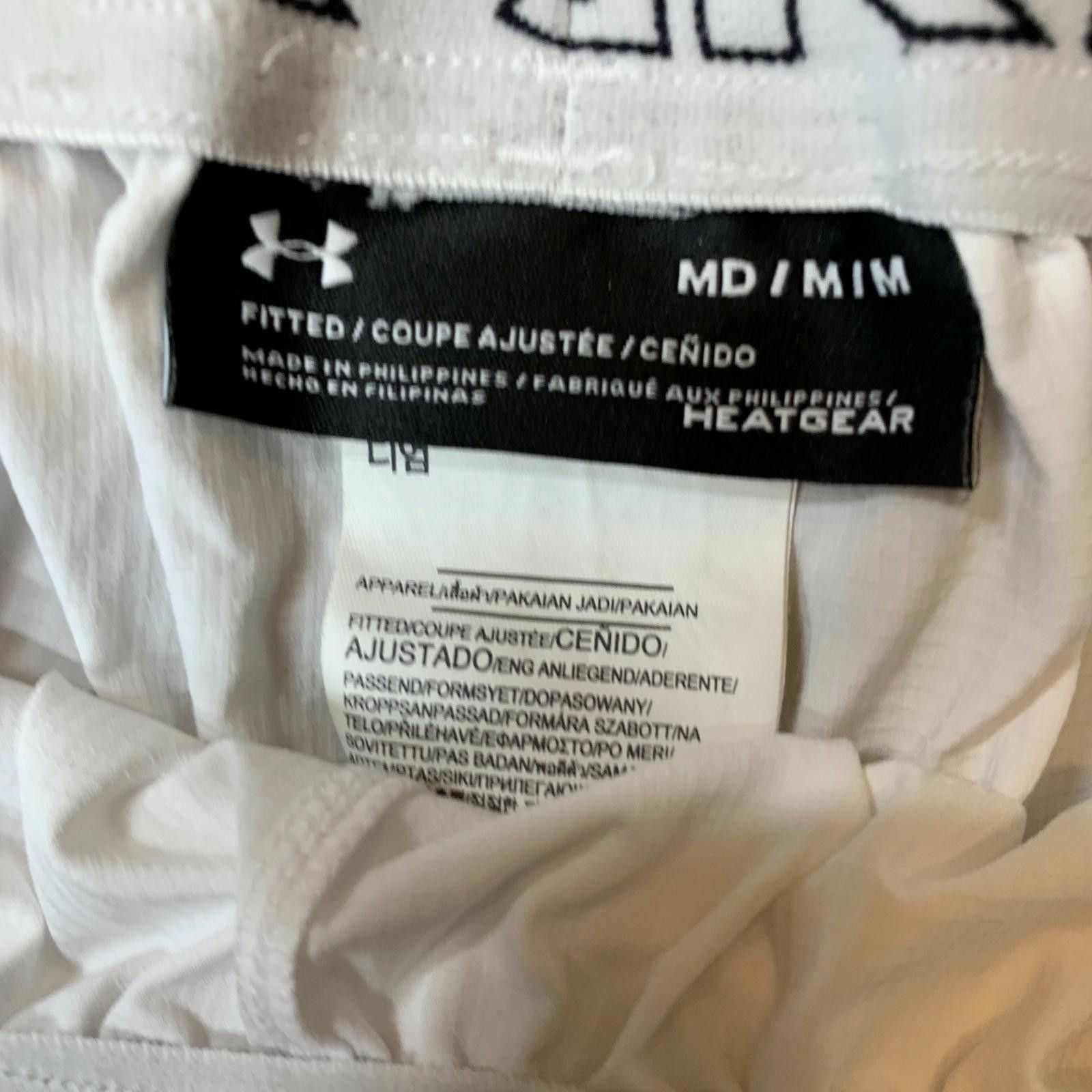 Under Armour MENS Under Armour Fitted HEATGEAR Shorts Medium Wht Mesh 320 Size US 32 / EU 48 - 4 Thumbnail