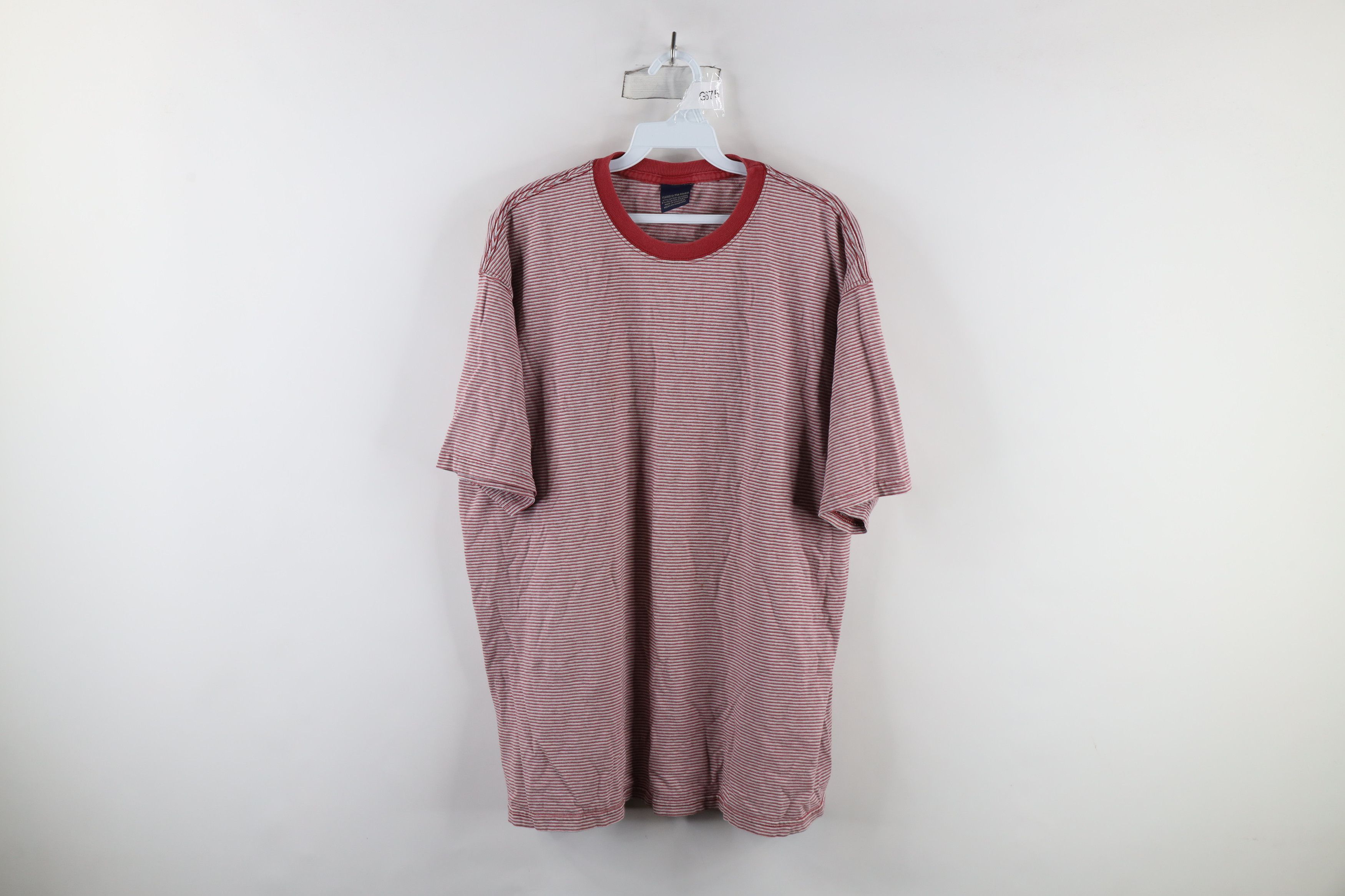 Vintage Vintage 90s Streetwear Blank Striped Short Sleeve T-Shirt Size US XL / EU 56 / 4 - 1 Thumbnail