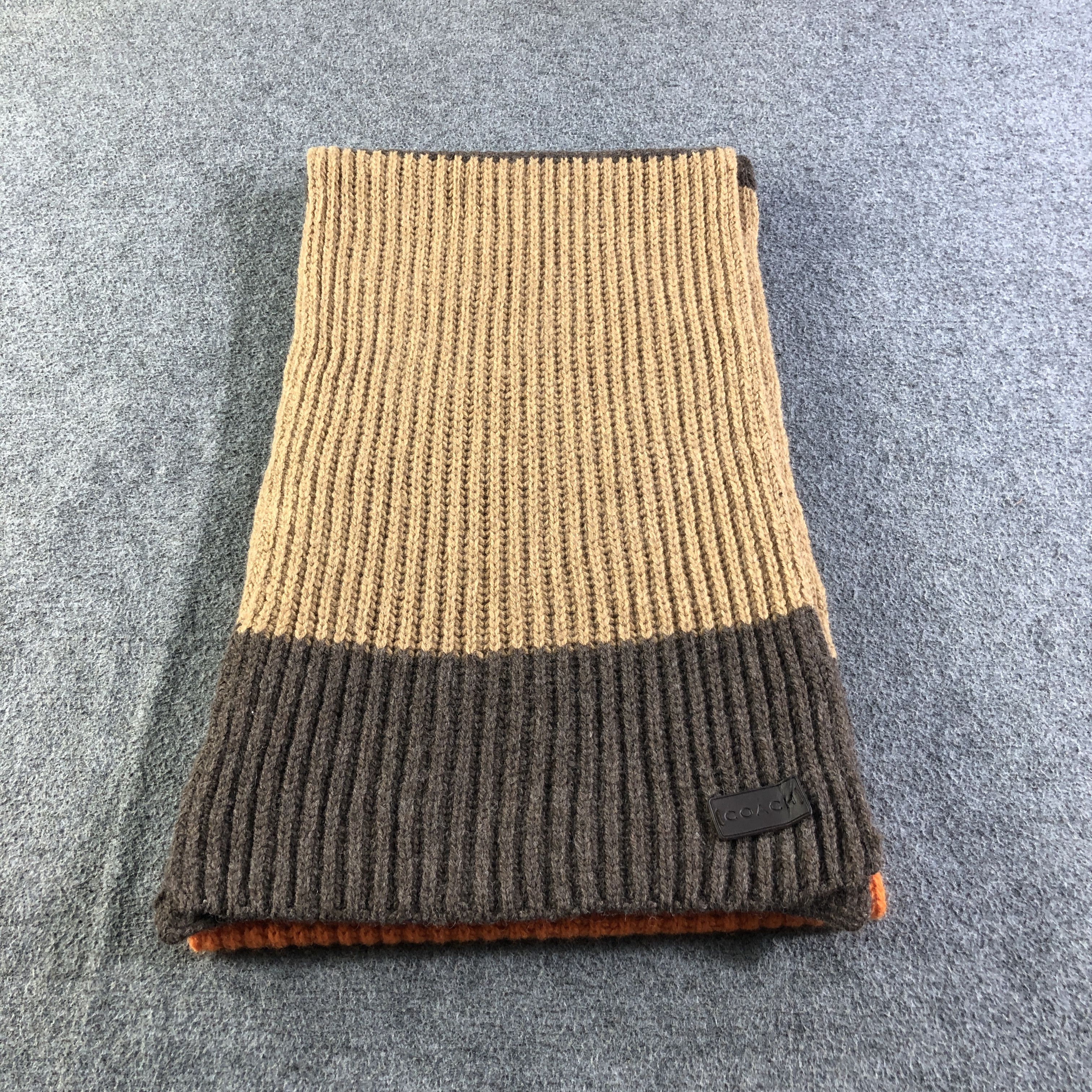 Coach Coach Pleats Wool Scarf Muffler V2742 Size ONE SIZE - 2 Thumbnail