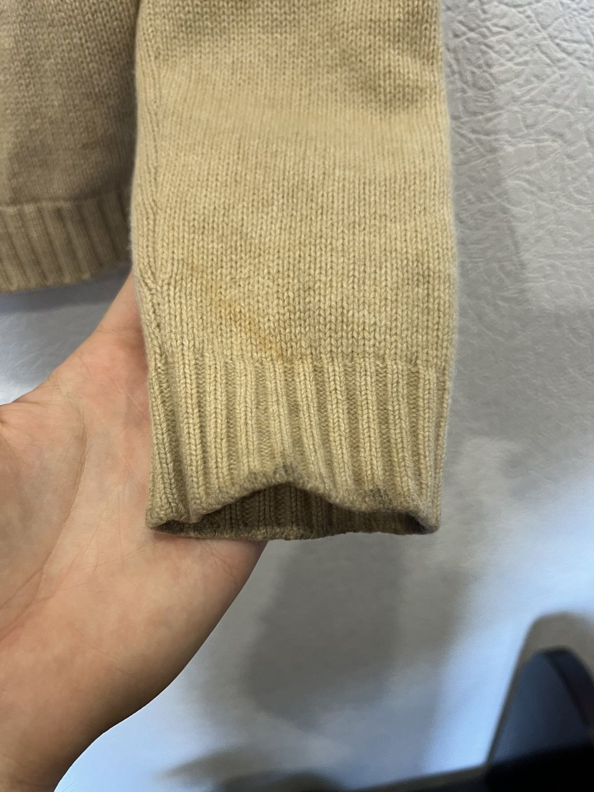 Brunello Cucinelli Brunello Cucinelli Beige Womens Cardigan Cashmere Size L / US 10 / IT 46 - 5 Thumbnail