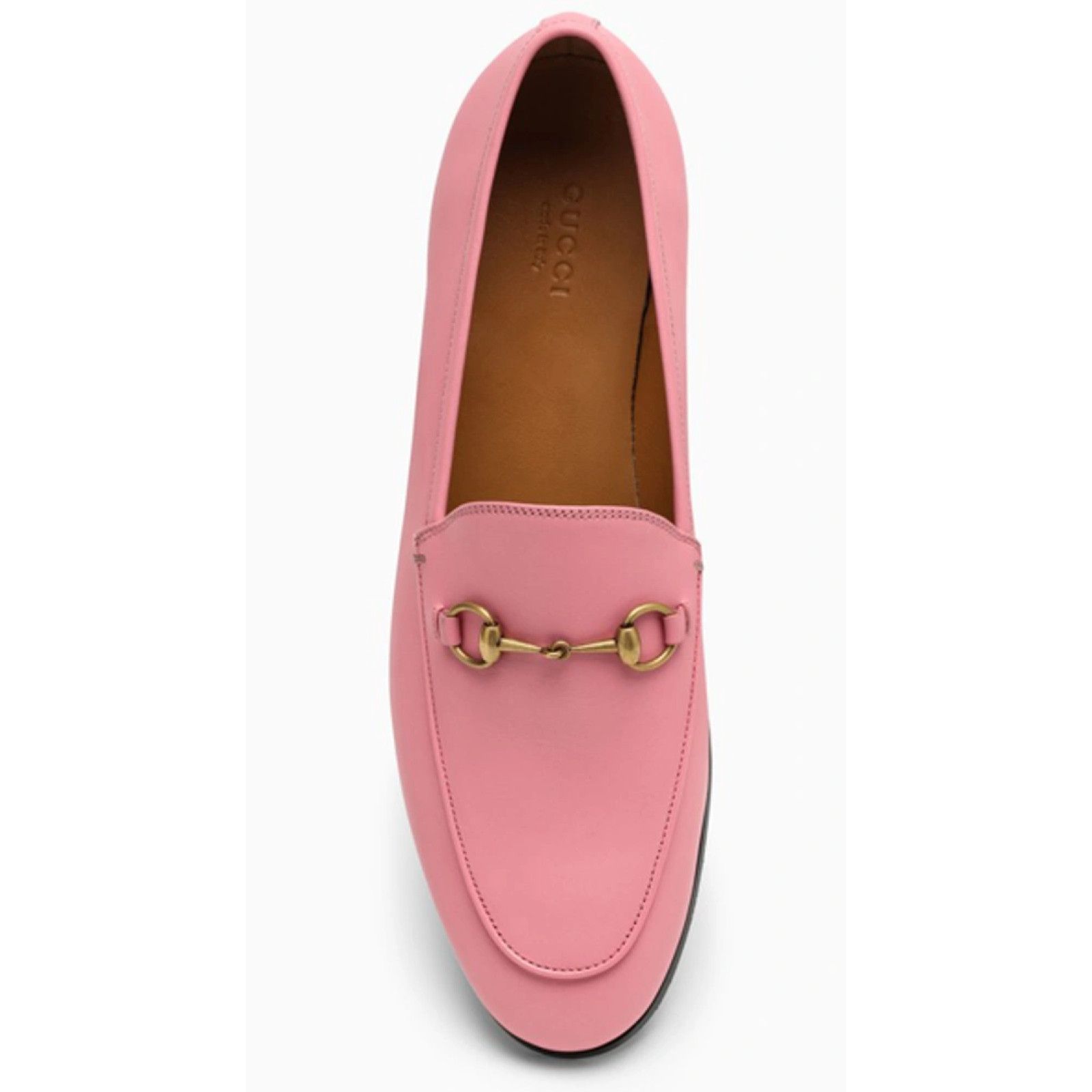 Gucci Gucci Jordaan Butterfly Pink Leather Gold Horsebit Mule Size US 7.5 / IT 37.5 - 12 Thumbnail