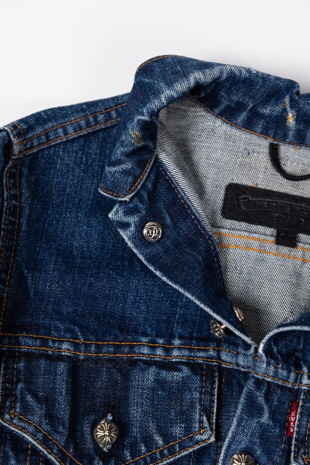 Chrome Hearts Chrome Hearts KIDS Cross Patch Denim Jacket Size XXS / US 00 / IT 34 - 11 Thumbnail