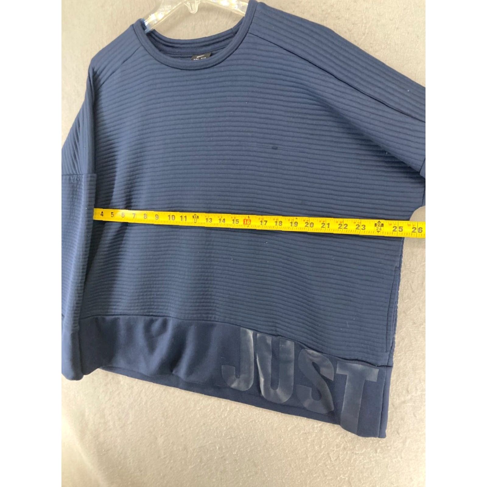 Nike Nike Dri-Fit Long Sleeve Shirt XL Blue Ribbed Spellout Womens Size XL / US 12-14 / IT 48-50 - 2 Thumbnail