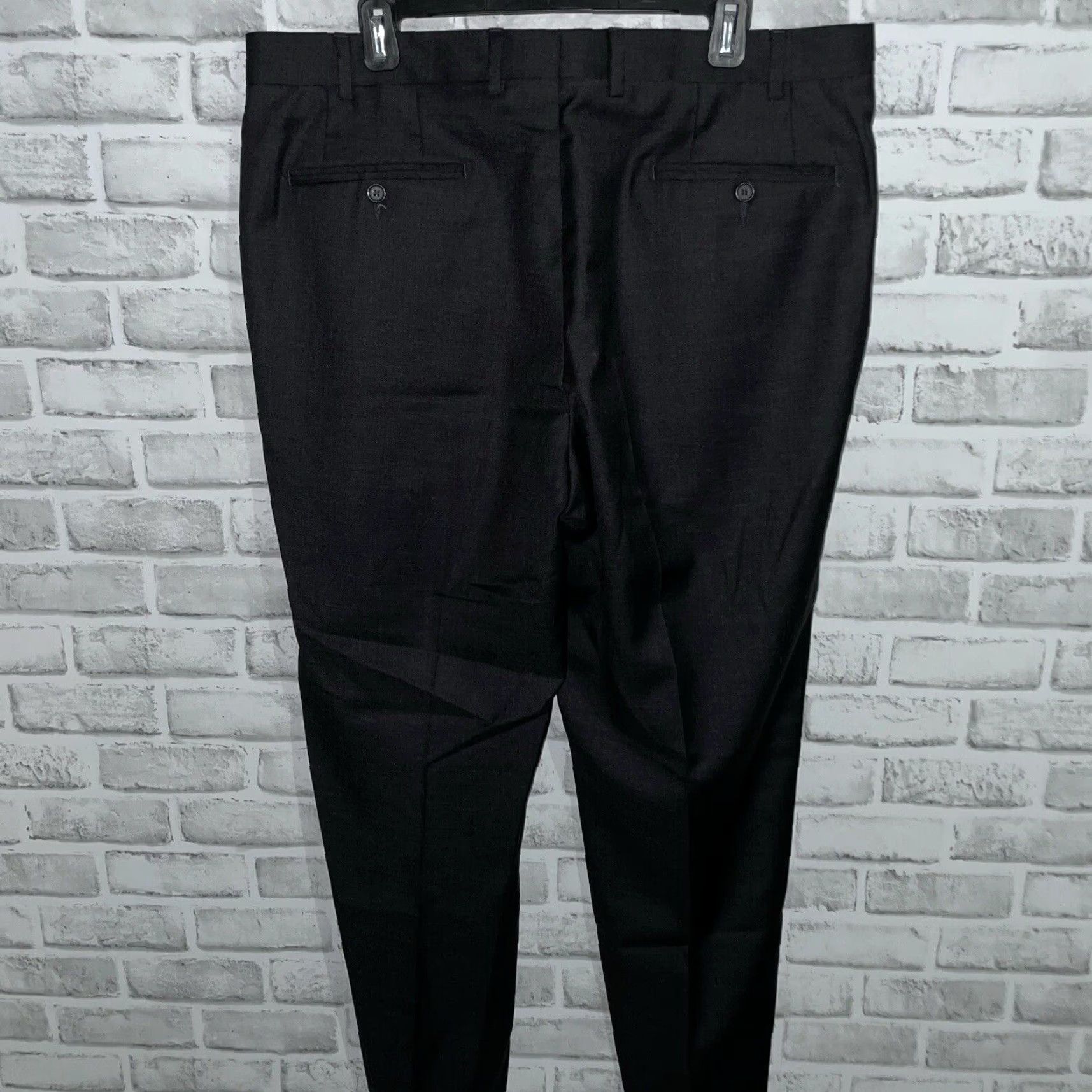 Vintage Santorelli Virgin Wool Dress Pants Mens Size 38x28 Black Regular Size US 38 / EU 54 - 5 Thumbnail