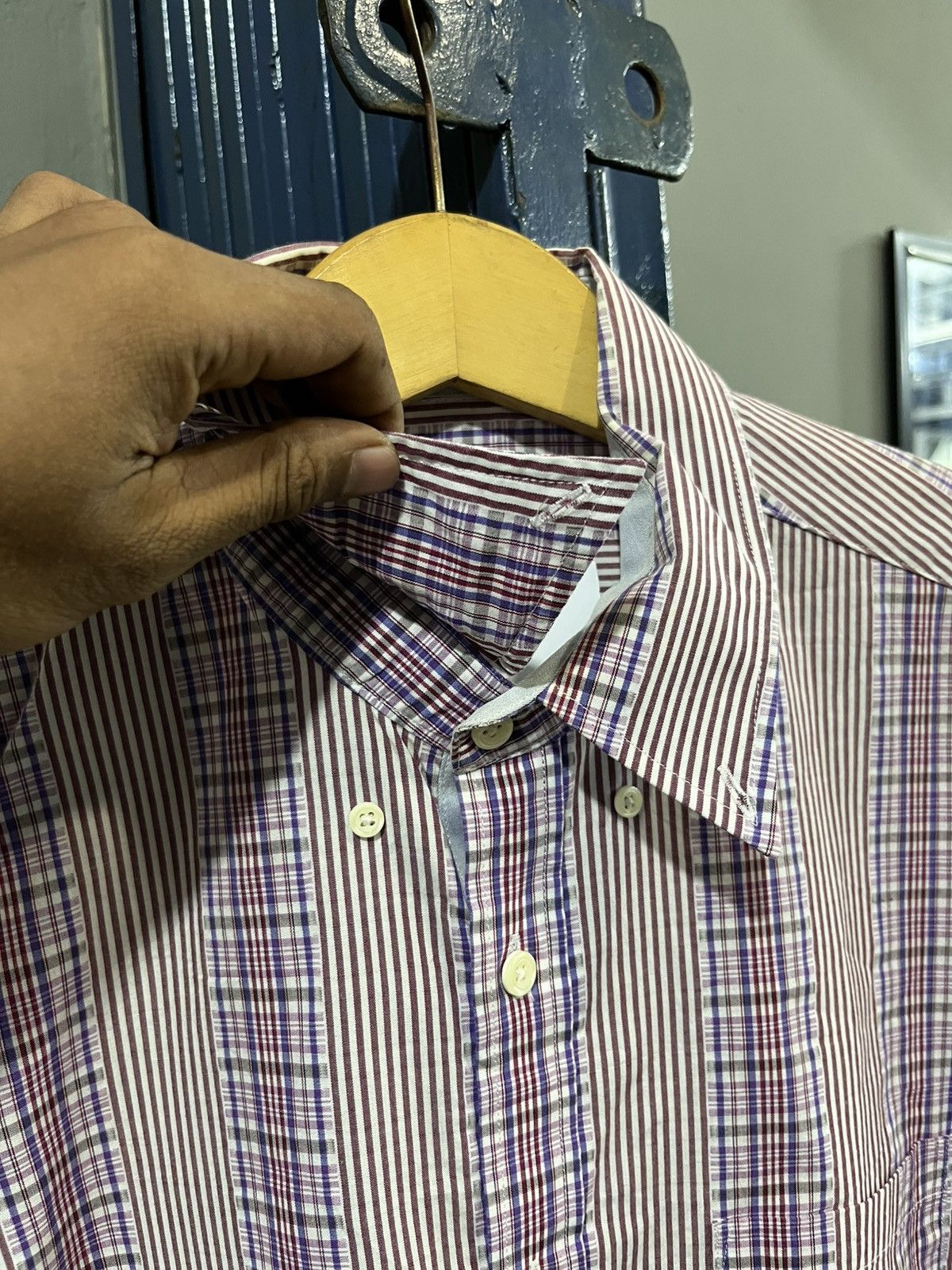 Tornado Mart inspire japan long sleeve button shirt /needles/cdg/visvim Size US L / EU 52-54 / 3 - 4 Thumbnail