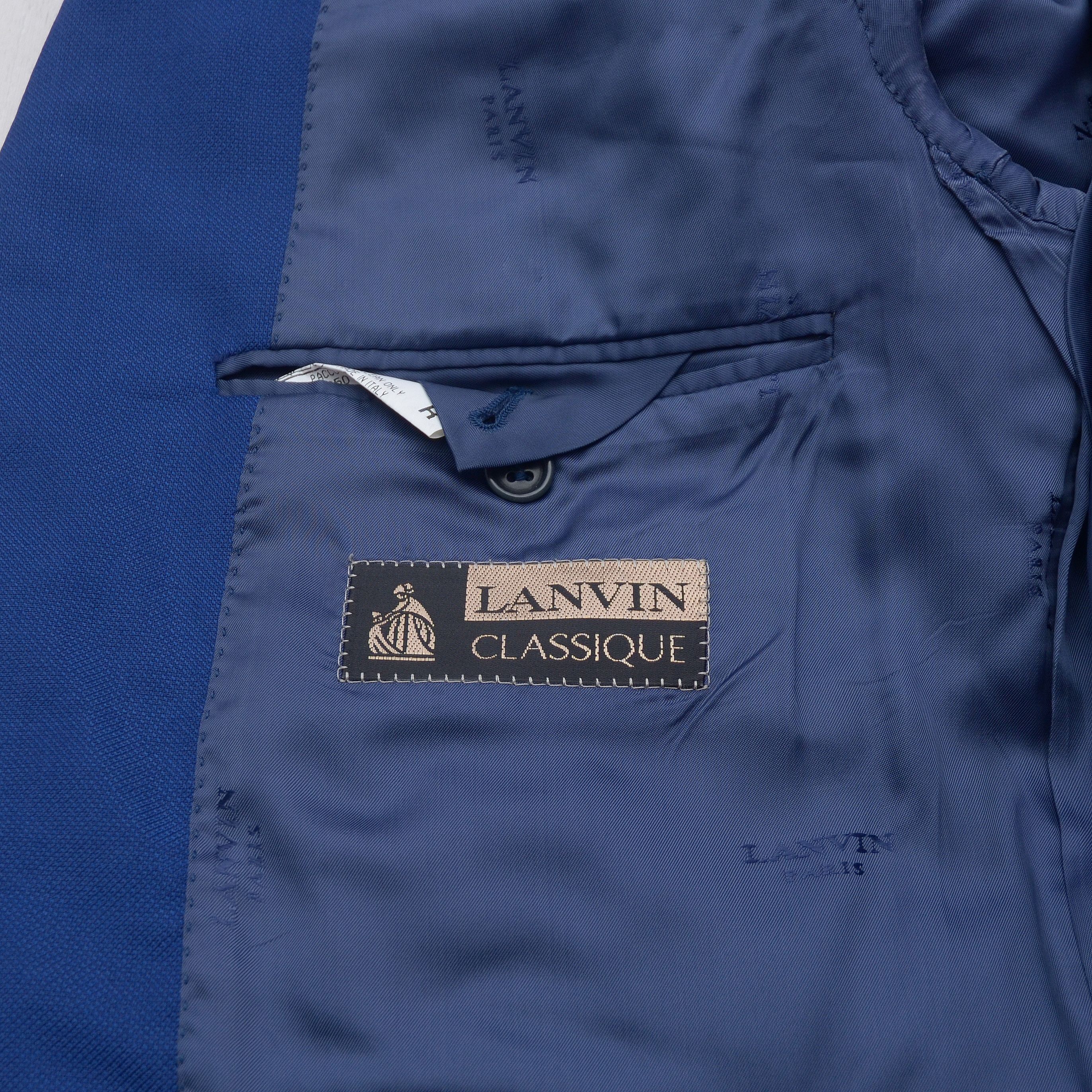 Lanvin Luxury Lanvin Blue Blazer Wool 2 button 56R Made in Italy Size 46R - 8 Thumbnail