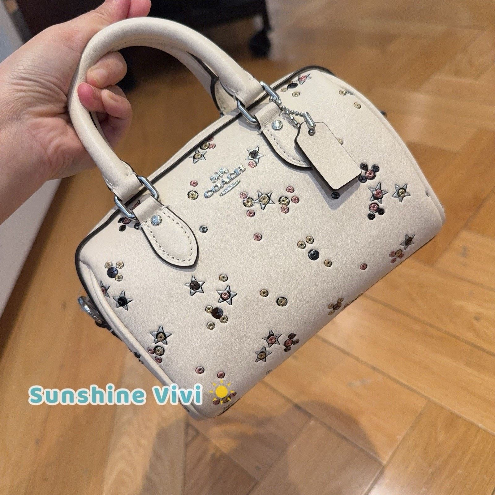 Coach NWT Coach Mini Rowan Crossbody Bag Star CCI68 Silver /CHALK Size ONE SIZE - 3 Thumbnail