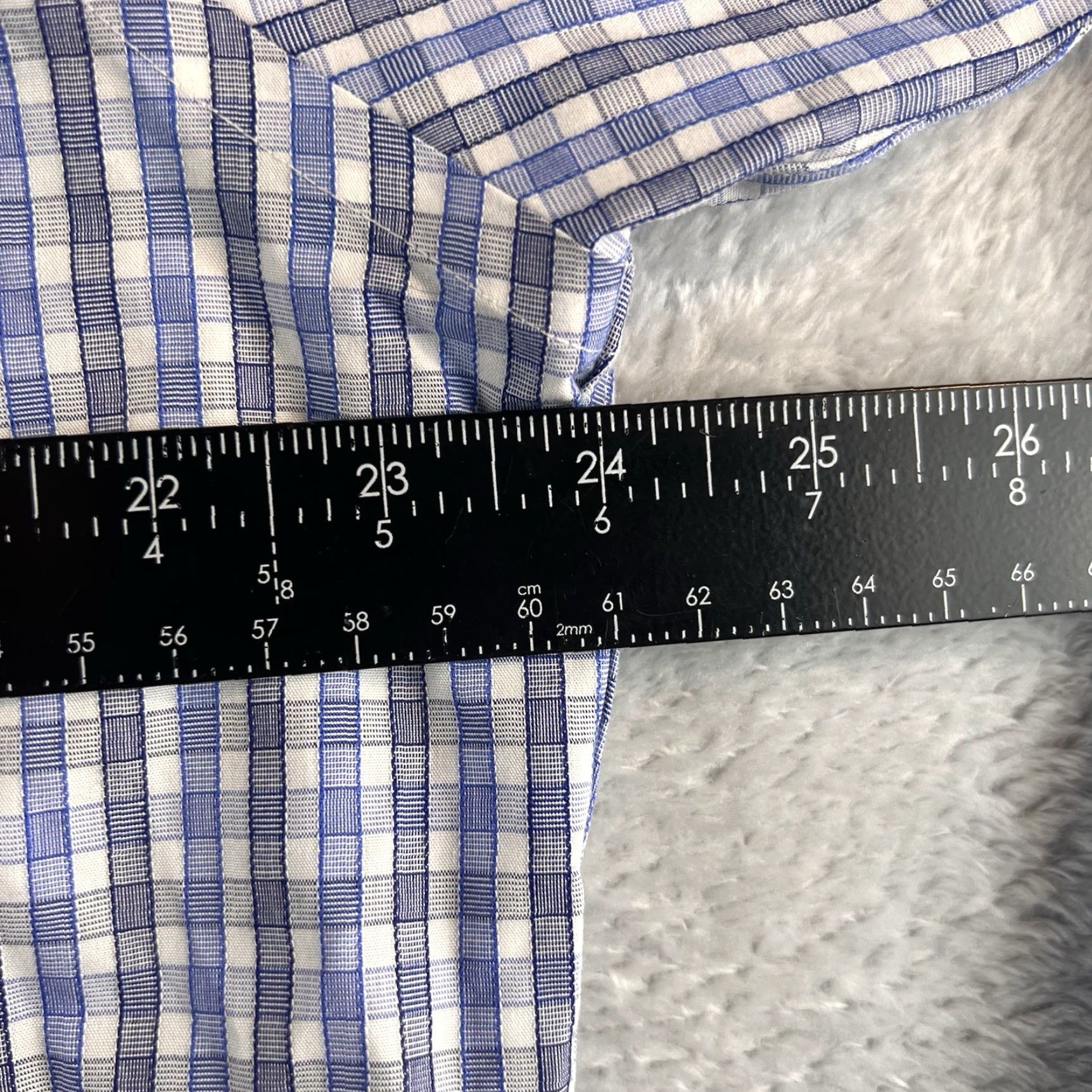 UNTUCKit UNTUCKit Shirt Mens XXL Blue Check Button Down Sleeve Preppy Long Sleeve Button-Up Chest Pocket Curved Hem Nylon Blend Regular Men Size US XXL / EU 58 / 5 - 7 Thumbnail