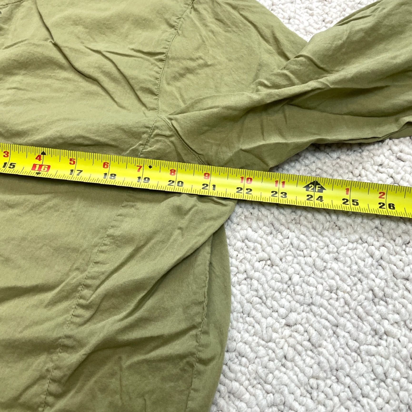 Vintage White Stag Shirt Womens XL 16/18 Cotton Split Neck Green Soft Top Long Sleeve Womens Size XL / US 12-14 / IT 48-50 - 7 Thumbnail