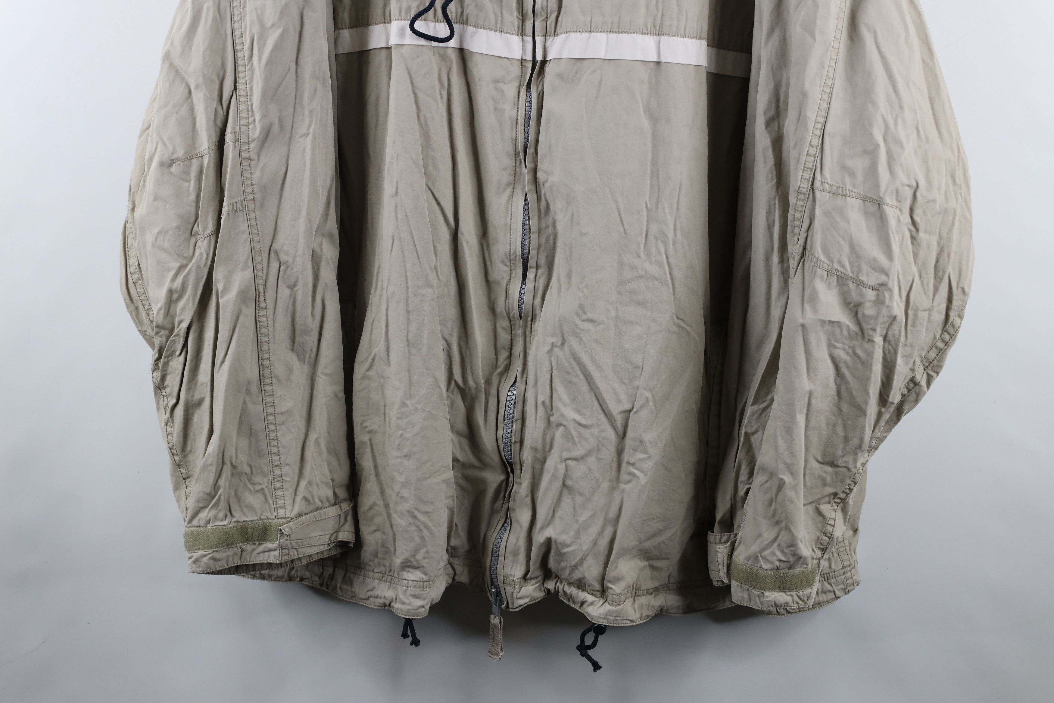 Gap × Vintage Vintage 90s Gap Full Zip Hooded Windbreaker Jacket Beige Size US XXL / EU 58 / 5 - 3 Thumbnail