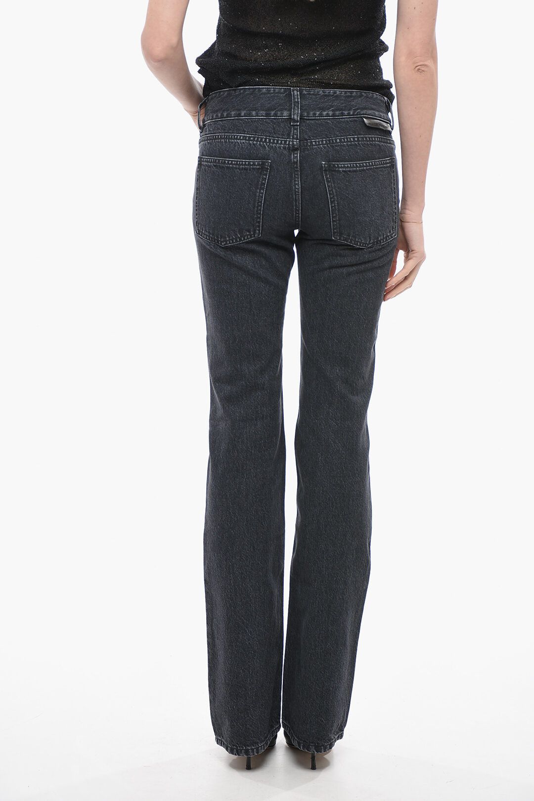 Stella McCartney og1mm0824 Stone Washed Straight Fit Denims in Black Size 28" / US 6 / IT 42 - 2 Thumbnail