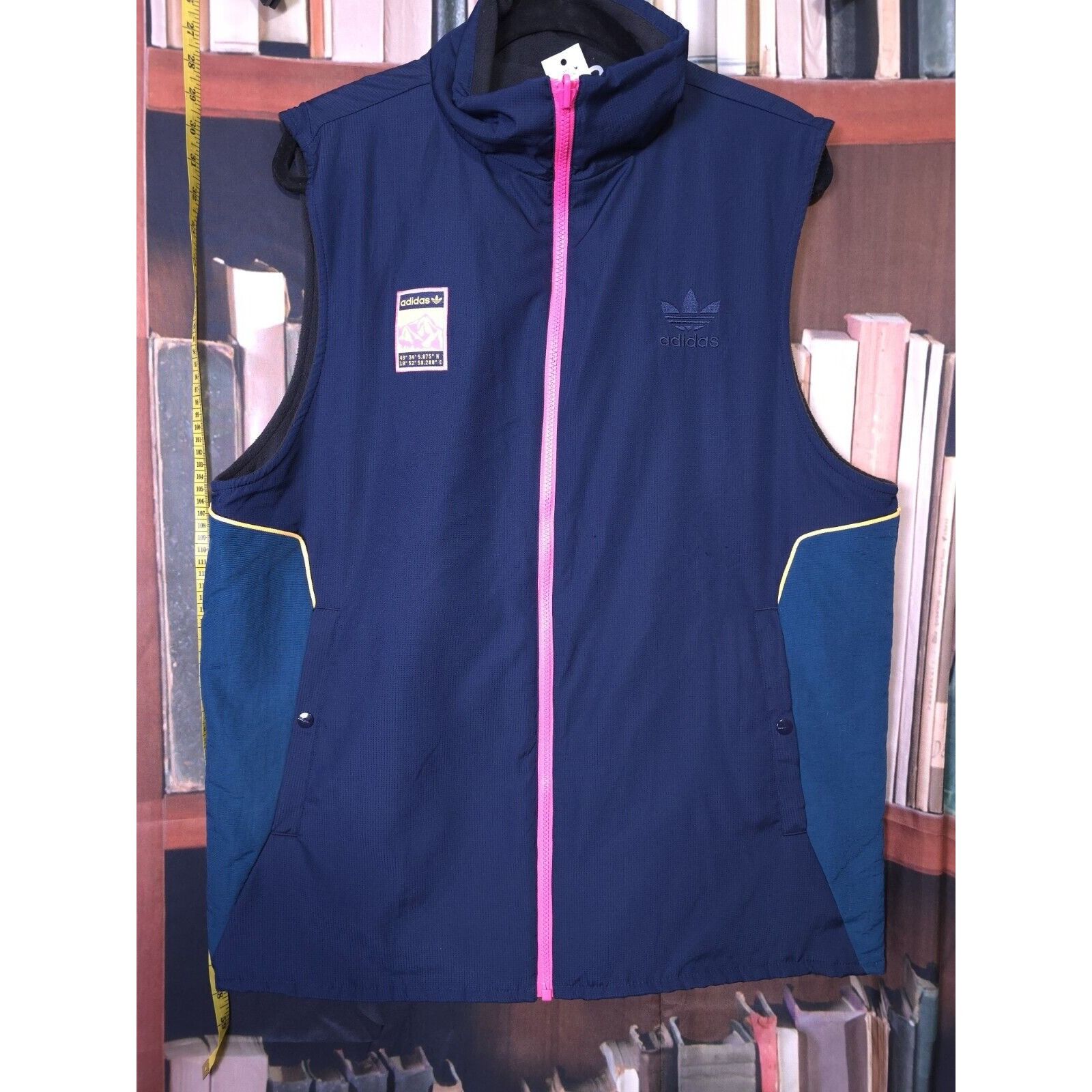 Adidas ADIDAS Womens Sleeveless Tracksuit Top Jacket Large Navy Blu Size L / US 10 / IT 46 - 2 Thumbnail