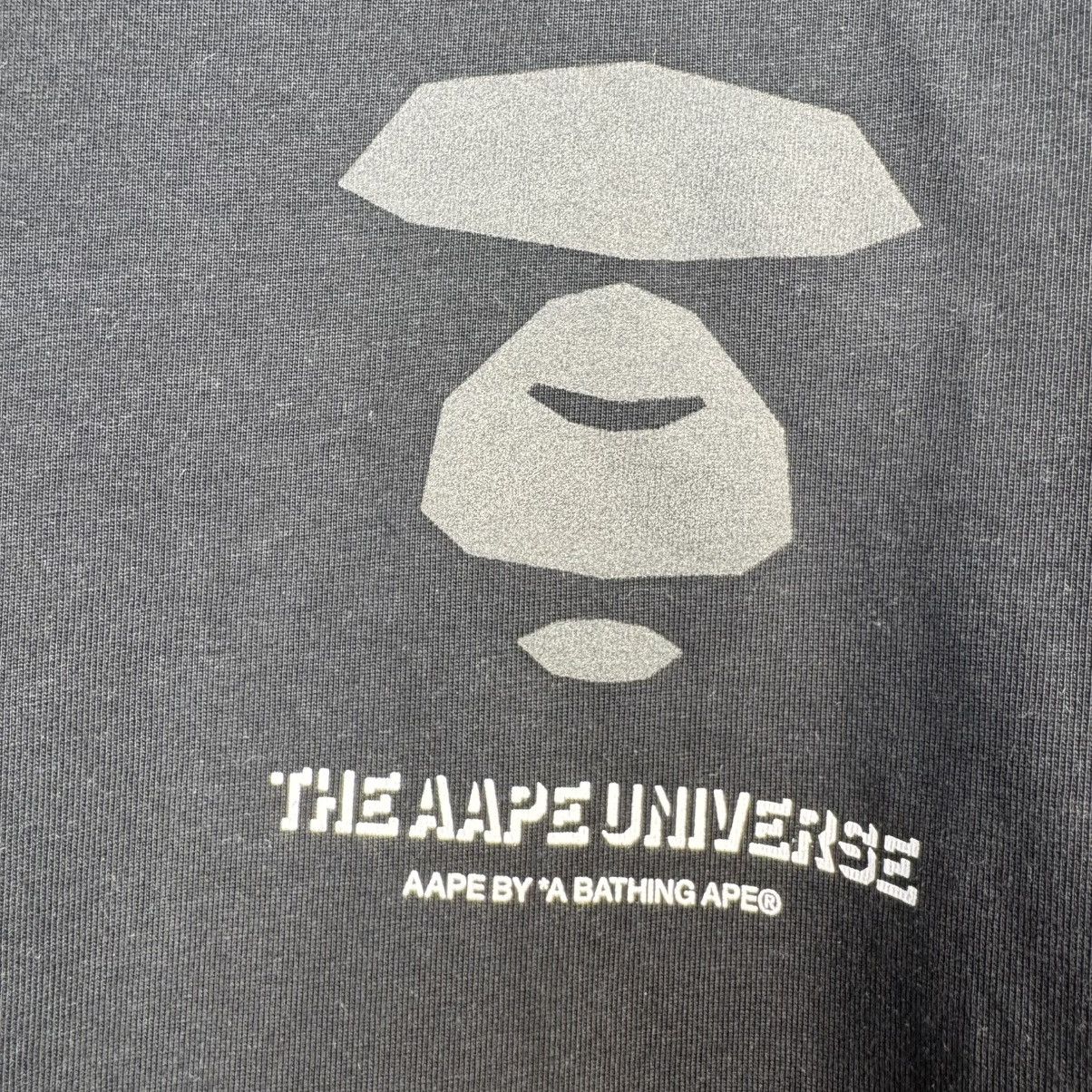 Aape Aape By a Bathing Ape Black T-Shirt Big Logo Tee Crew Neck Size US L / EU 52-54 / 3 - 12 Thumbnail