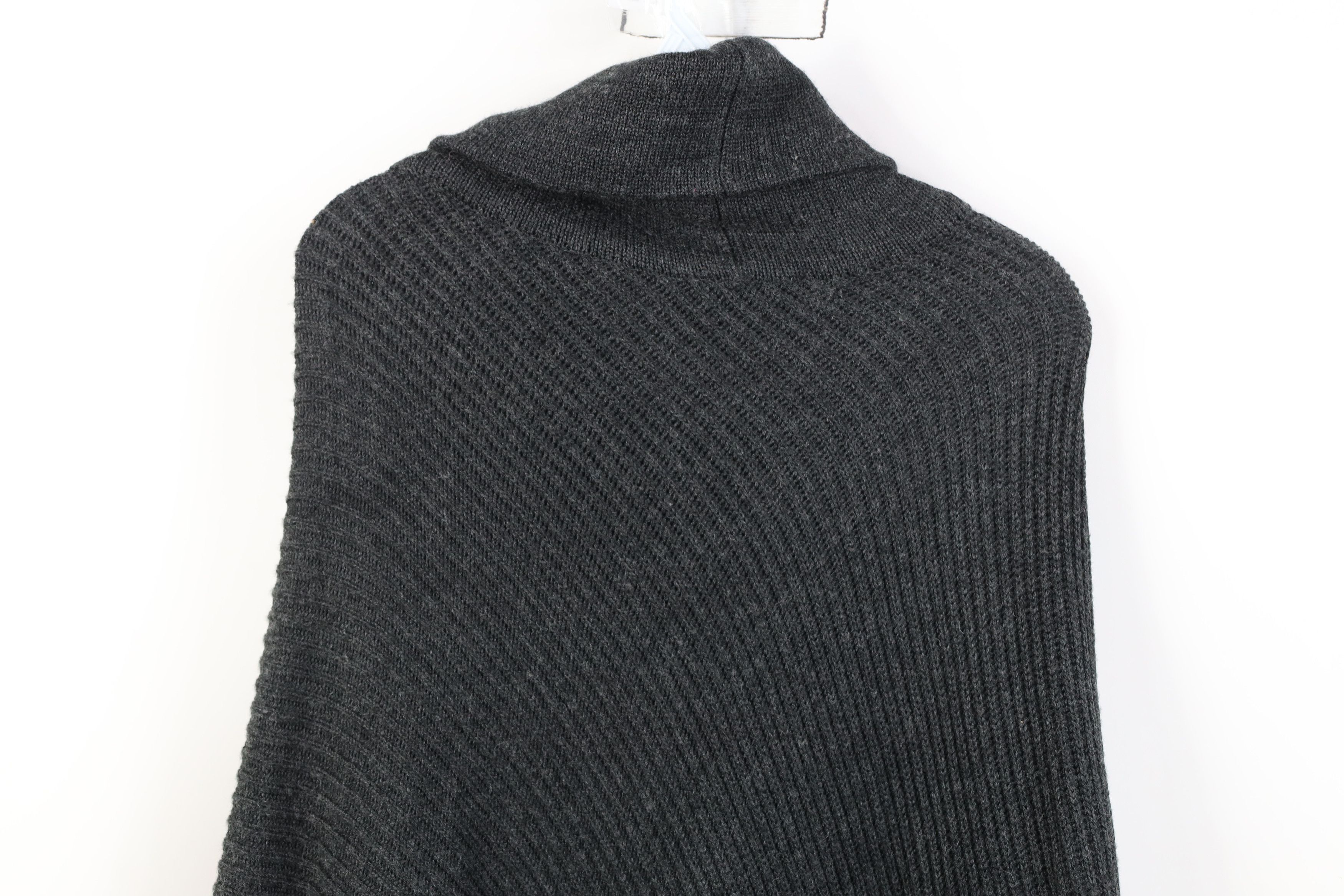 Soft Surroundings Soft Surroundings Ribbed Knit Turtleneck Sweater Cape Size ONE SIZE - 9 Thumbnail