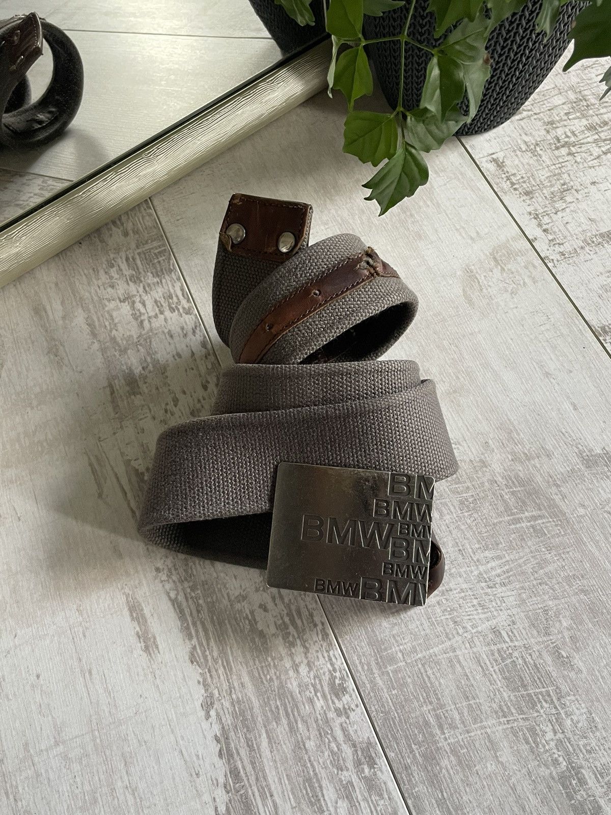 BMW × Vintage Vintage Bmw 90’s Racing Belt Metal Monogram Logo Y2K RARE Size 34 - 1 Thumbnail