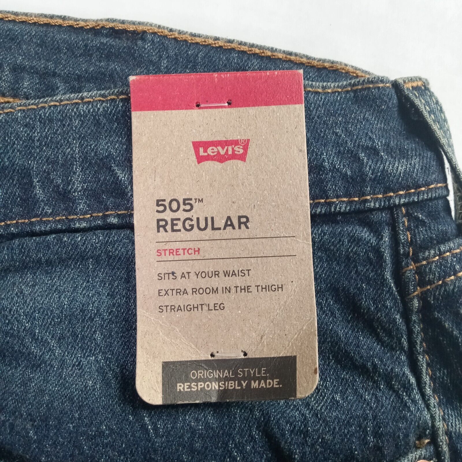 Levi's Levi's 505 Regular Jeans Men's 38x32 Blue Straight Leg Size US 38 / EU 54 - 2 Thumbnail